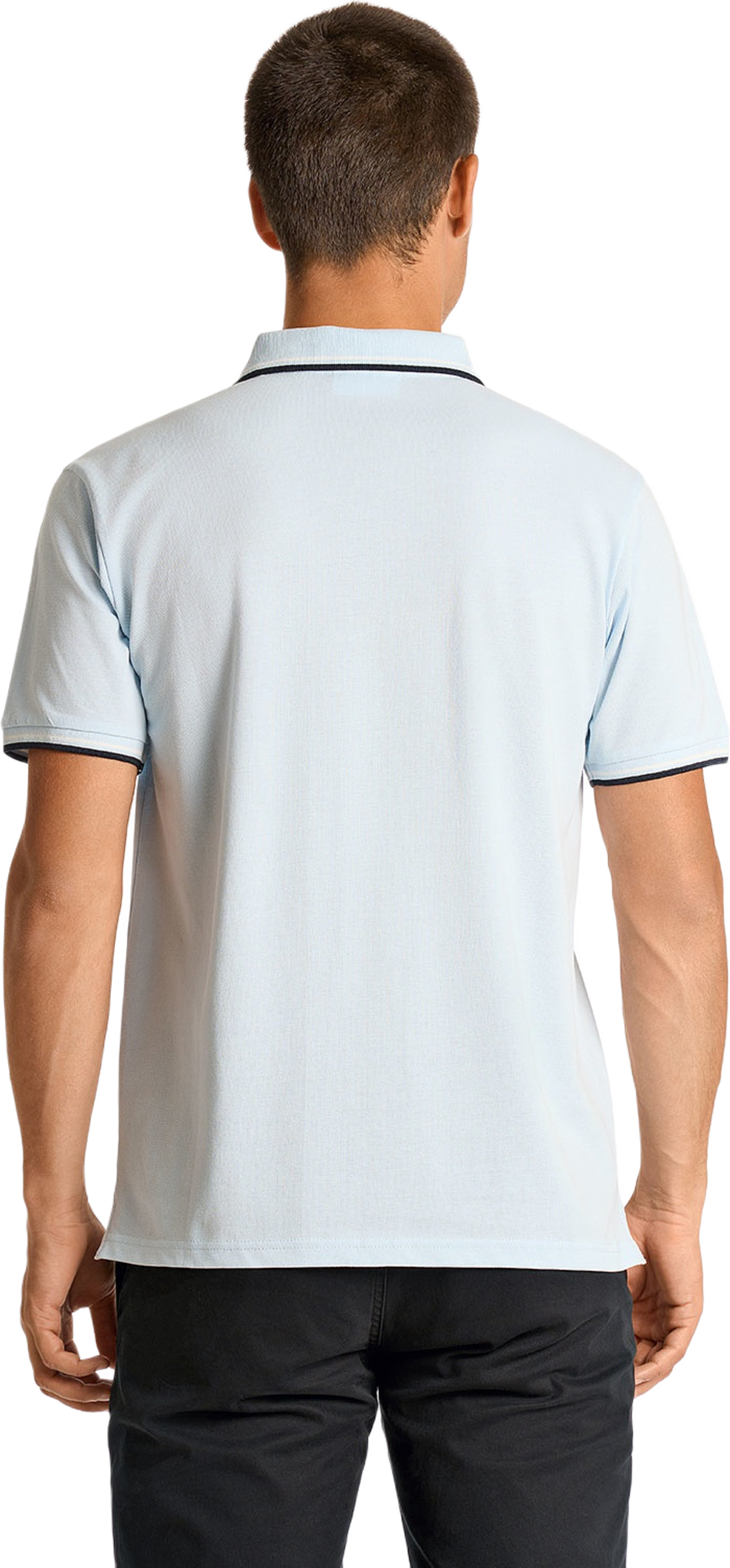 Polo shirt w. contrast piping