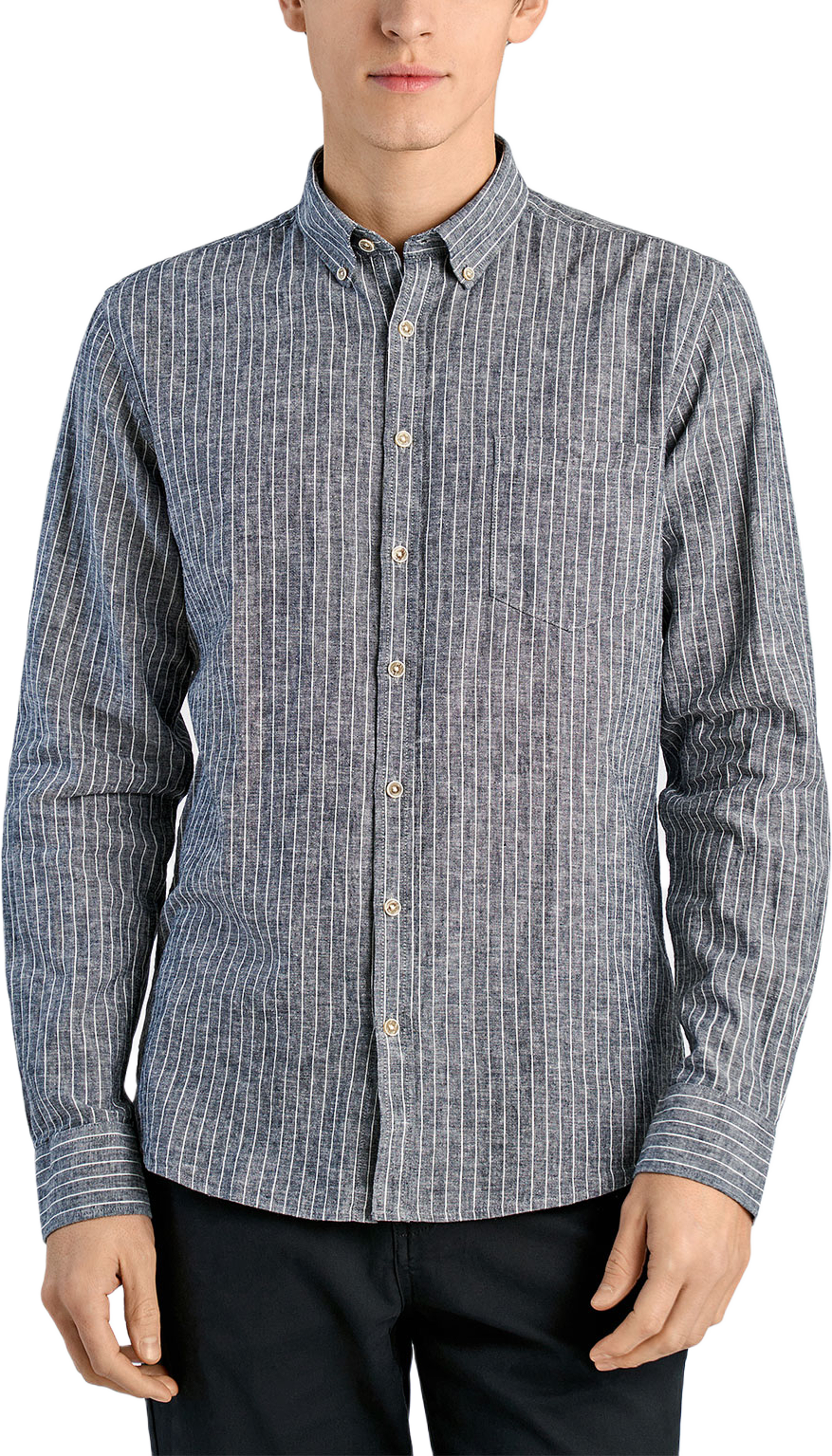 Cotton/linen shirt L/S