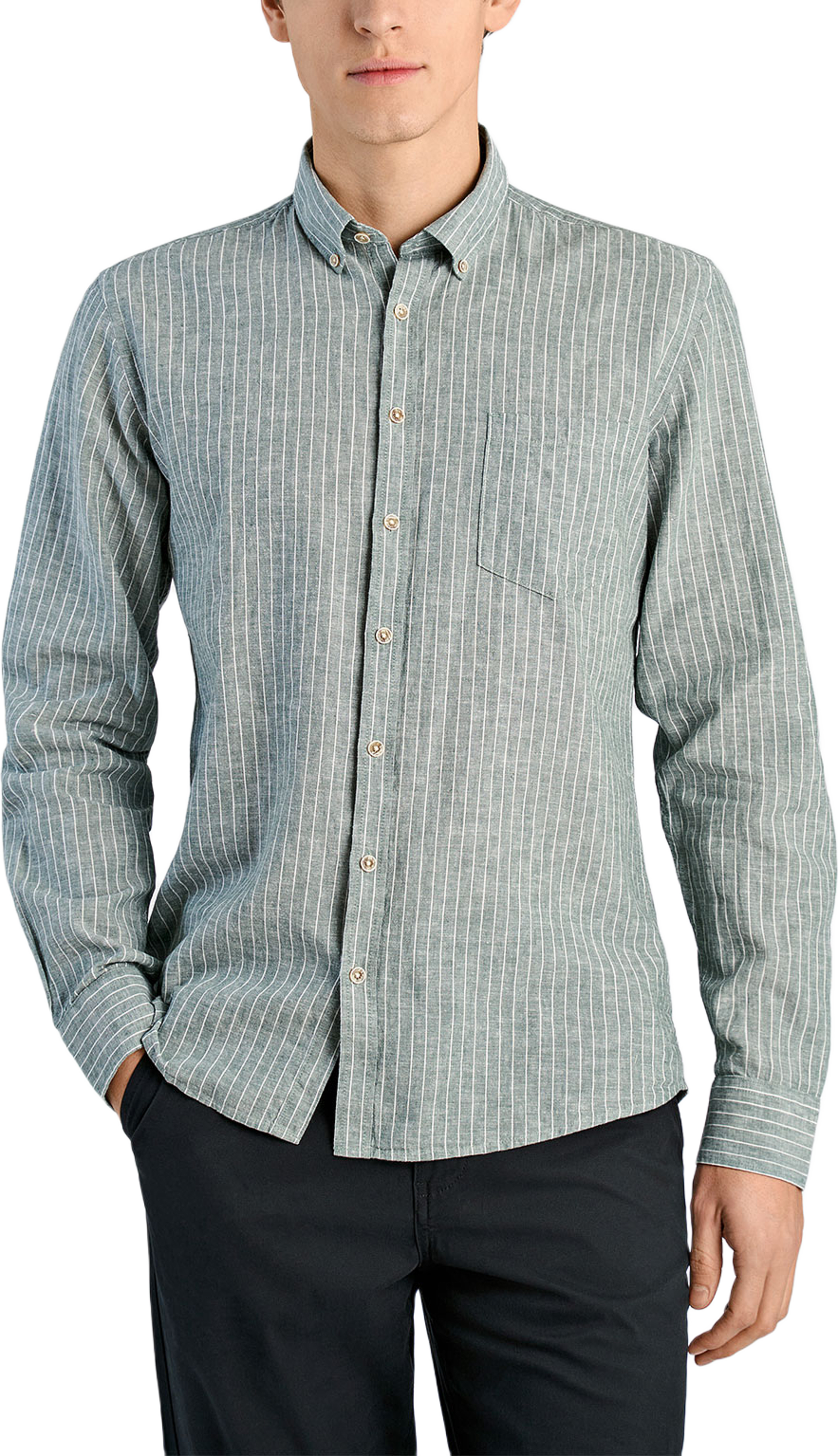 Cotton/linen shirt L/S