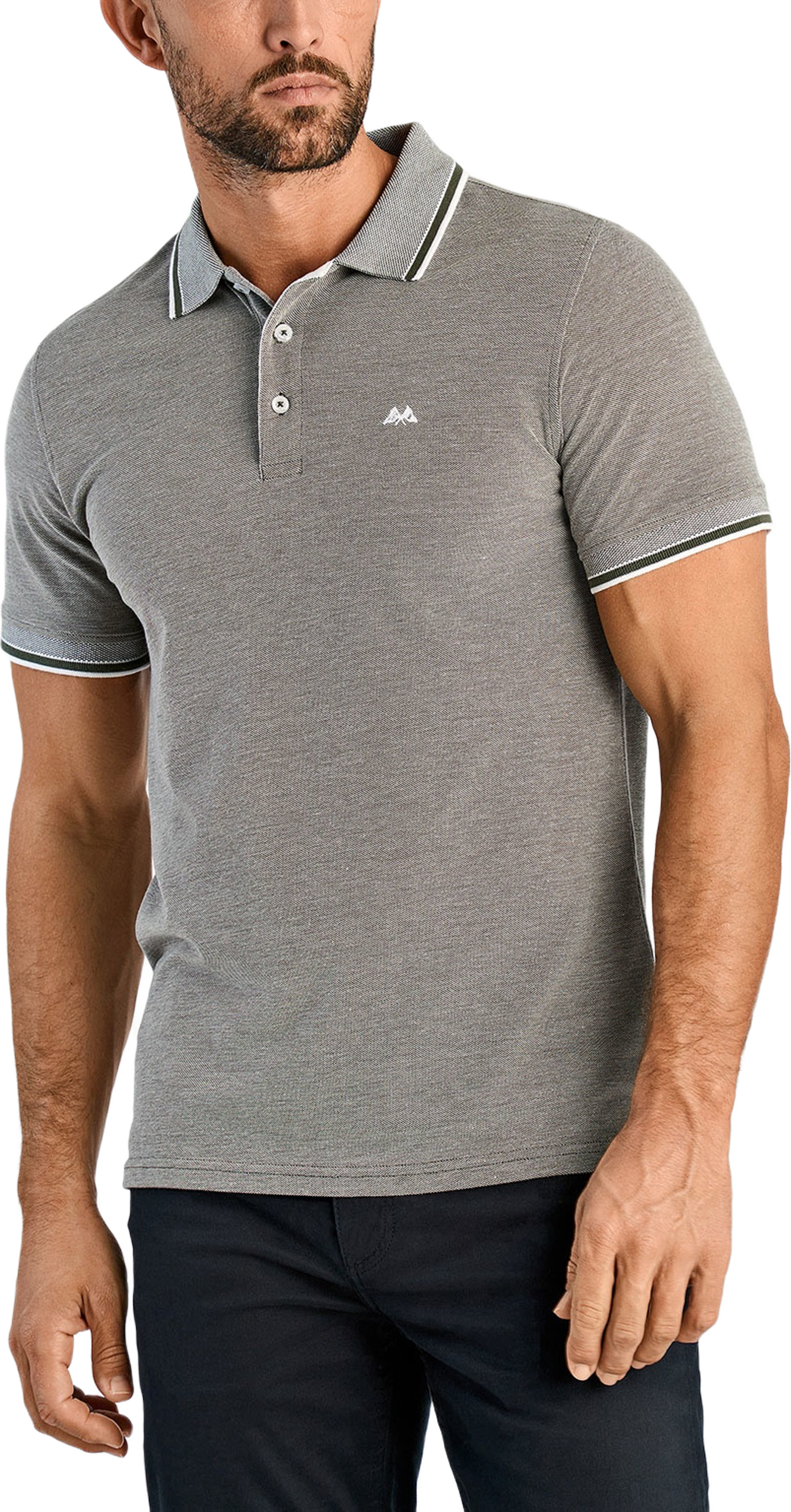 Orangic cotton polo piqué S/S- relaxed fit- regular collar, från Lindbergh, i färgen Army. Klicka för att öppna bilden i stort format