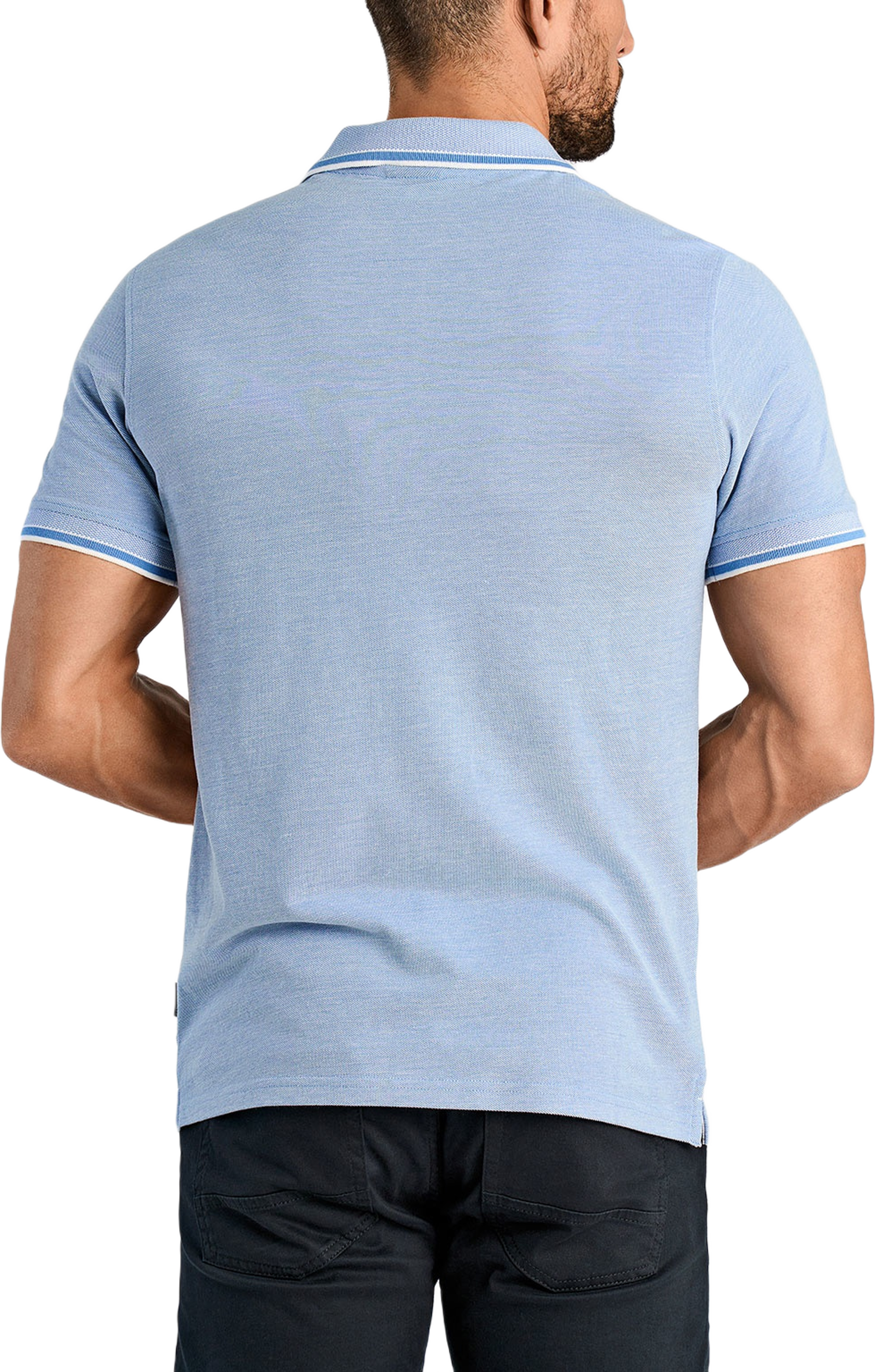 Orangic cotton polo piqué S/S- relaxed fit- regular collar, från Lindbergh, i färgen Lt Blue. Klicka för att öppna bilden i stort format