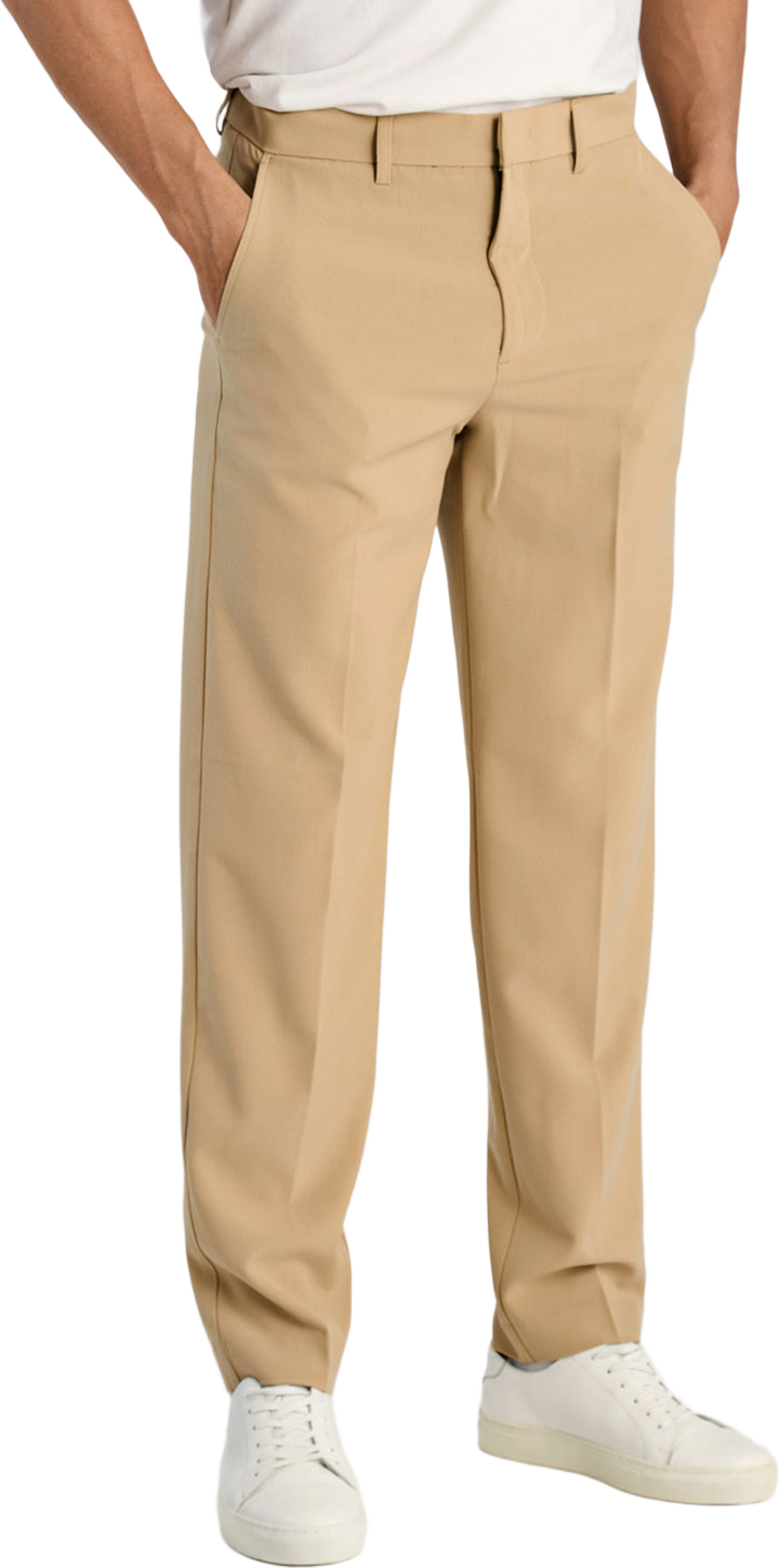 Relaxed Fit Formal Pants, från Lindbergh, i färgen Sand. Klicka för att öppna bilden i stort format