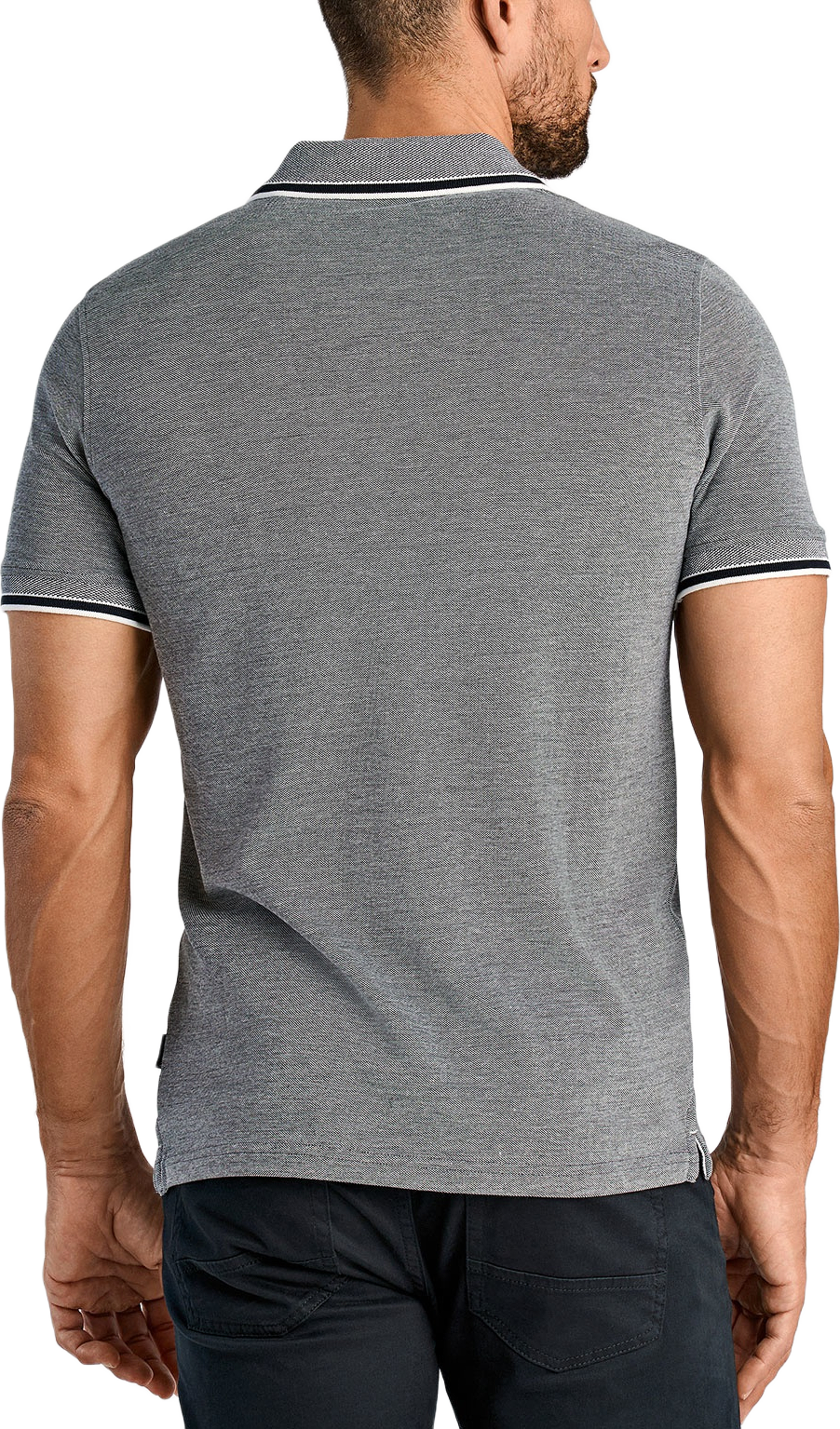 Orangic cotton polo piqué S/S- relaxed fit- regular collar, från Lindbergh, i färgen Navy. Klicka för att öppna bilden i stort format
