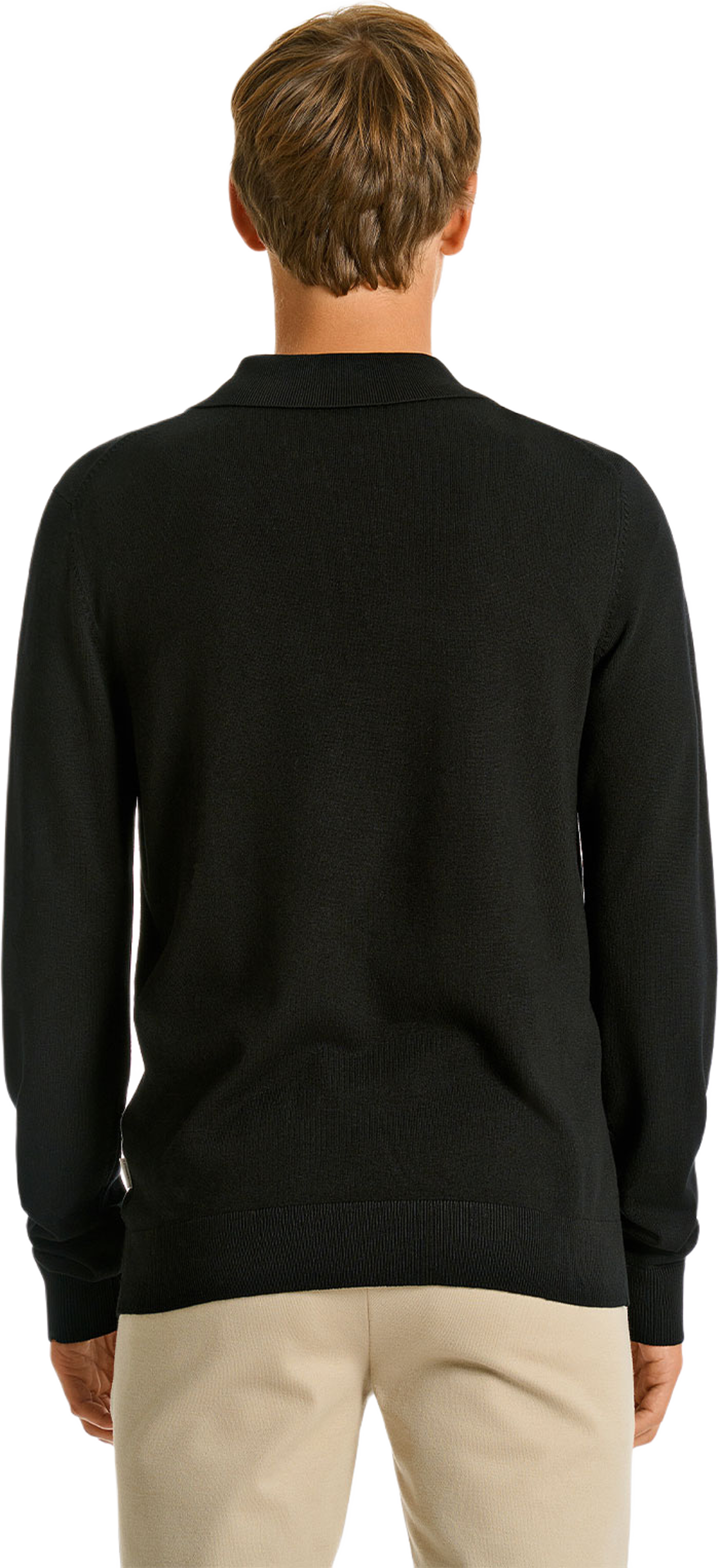 Ecovero L/S zip polo
