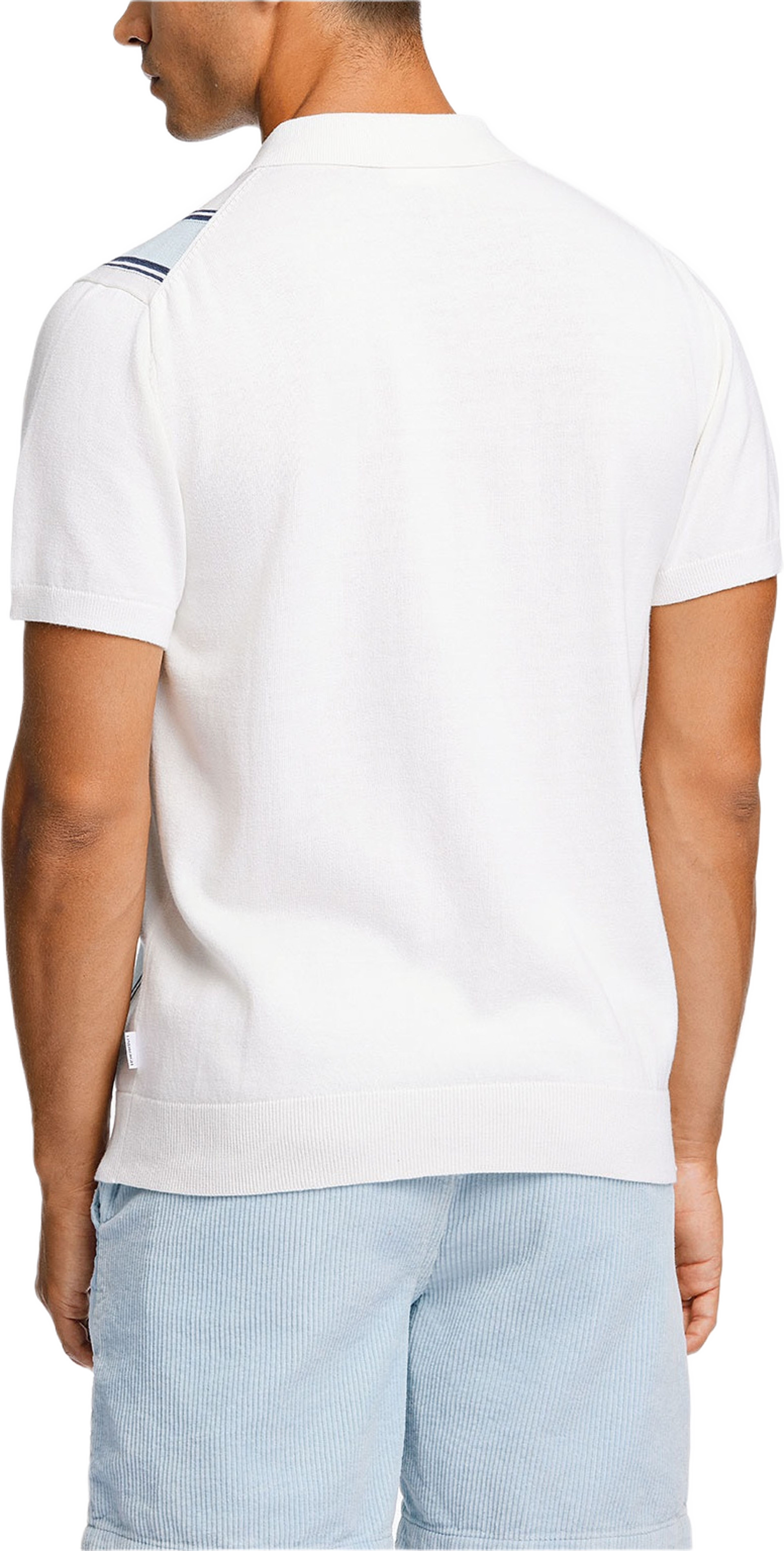 Knitted polo cardigan, från Lindbergh, i färgen Off White. Klicka för att öppna bilden i stort format