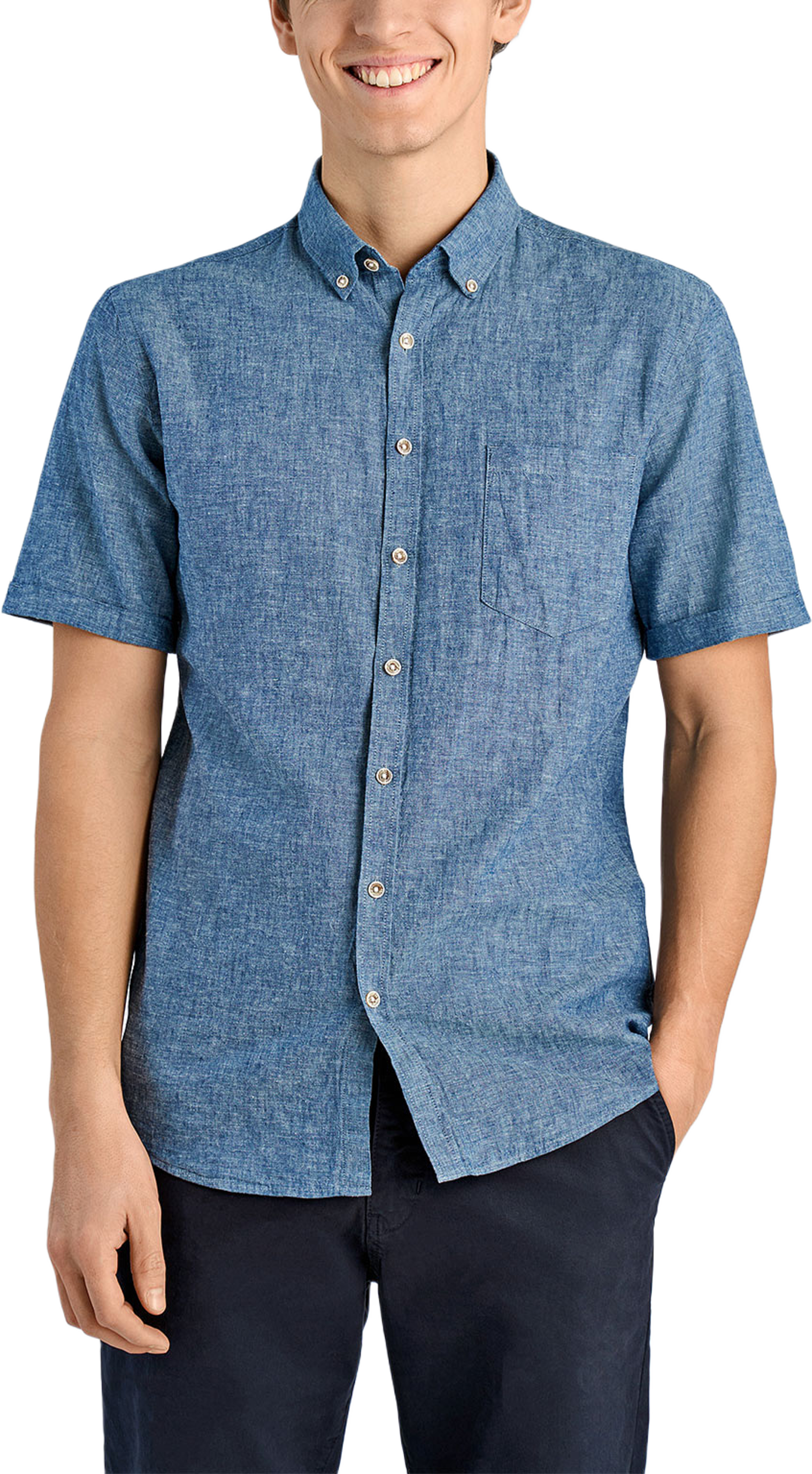 Cotton/linen shirt S/S