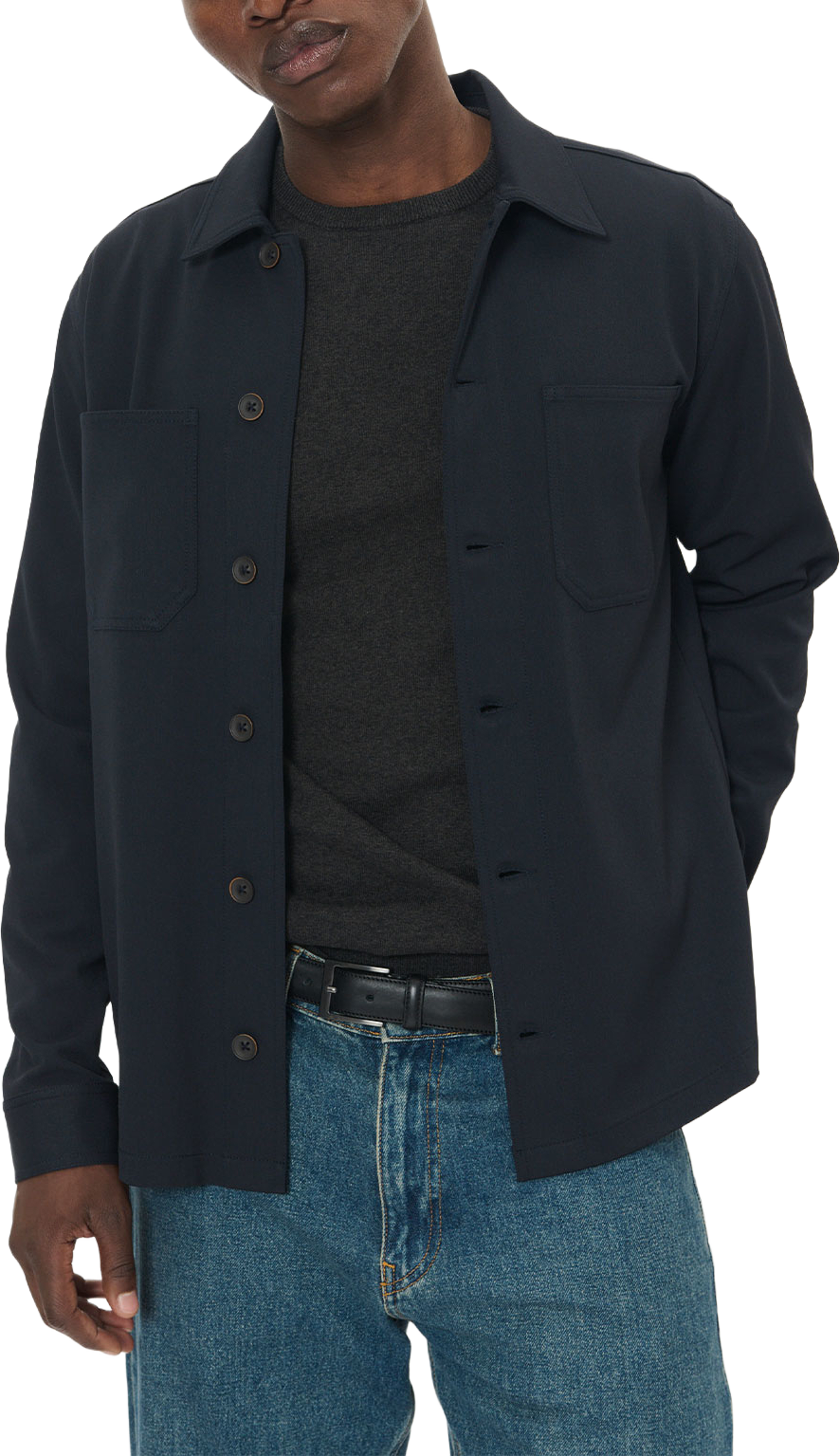 MApelton N Shirt, från Matinique, i färgen Deep Navy. Klicka för att öppna bilden i stort format