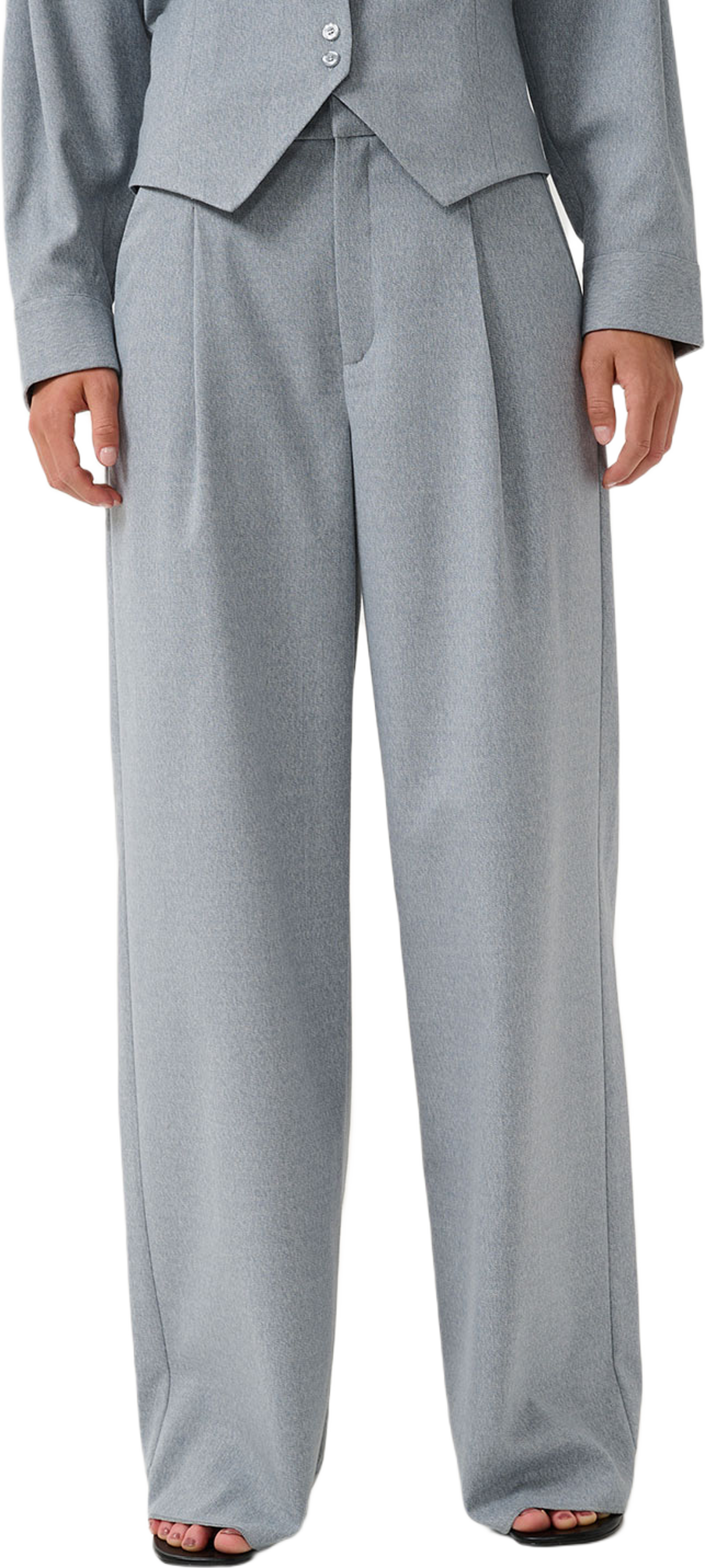 GZpaulia Melange MW Wide Trousers