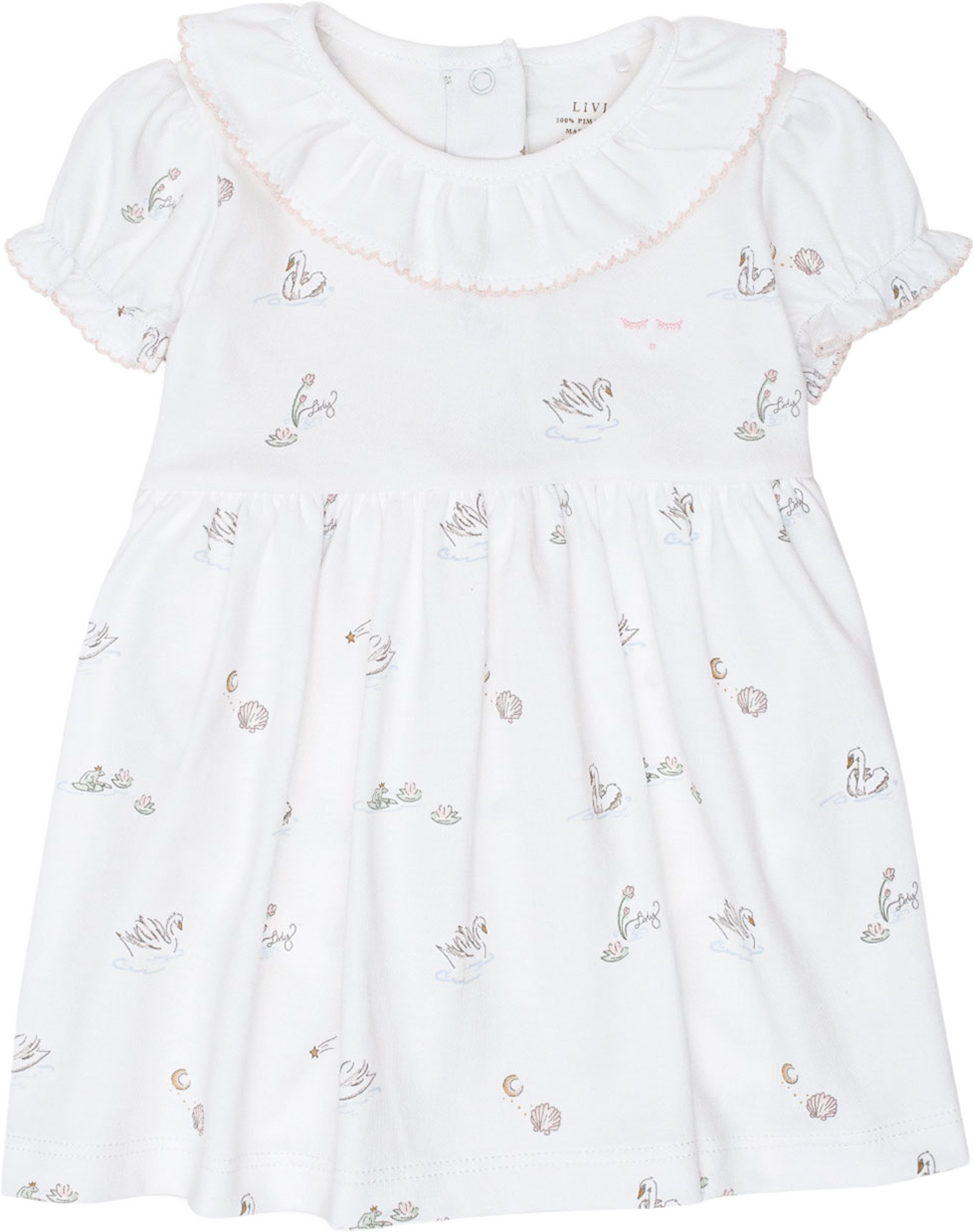 Swans Ruffled Collar Dress
