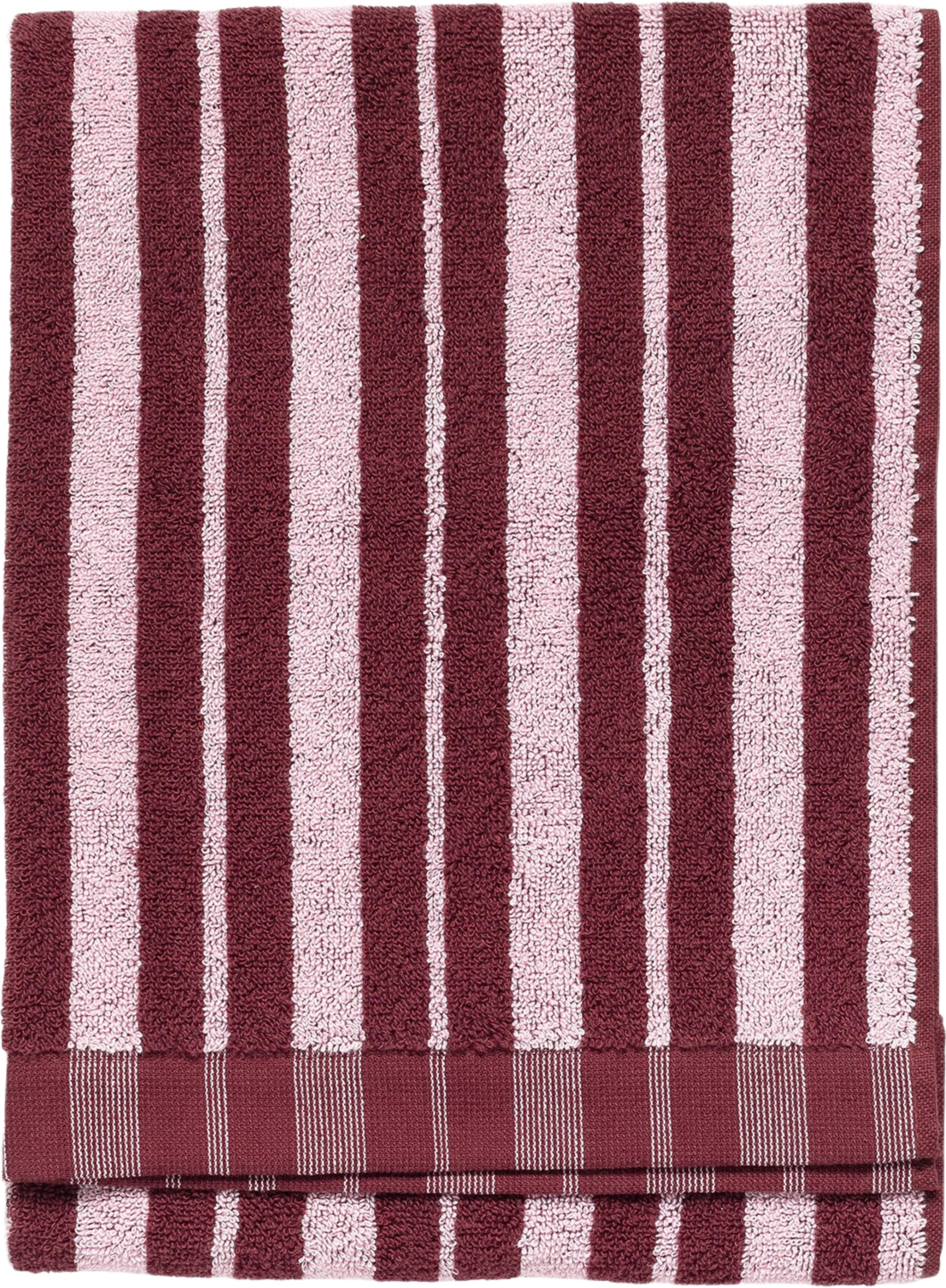 Raide Hand Towel 50X70 Cm, från Marimekko, i färgen Burgundy, Pink. Klicka för att öppna bilden i stort format