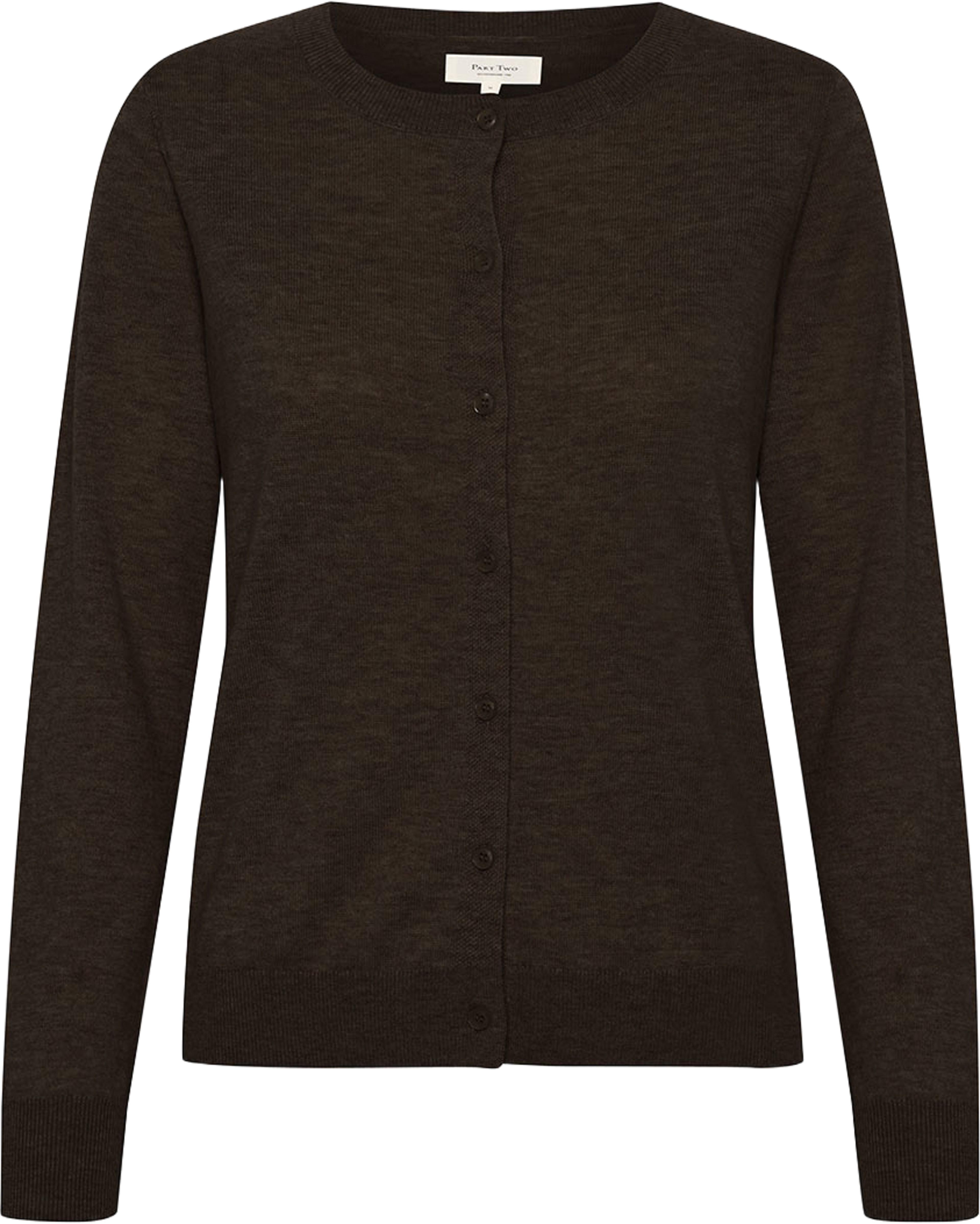 EllahPW Cardigan, från Part Two, i färgen Chocolate Torte Melange. Klicka för att öppna bilden i stort format
