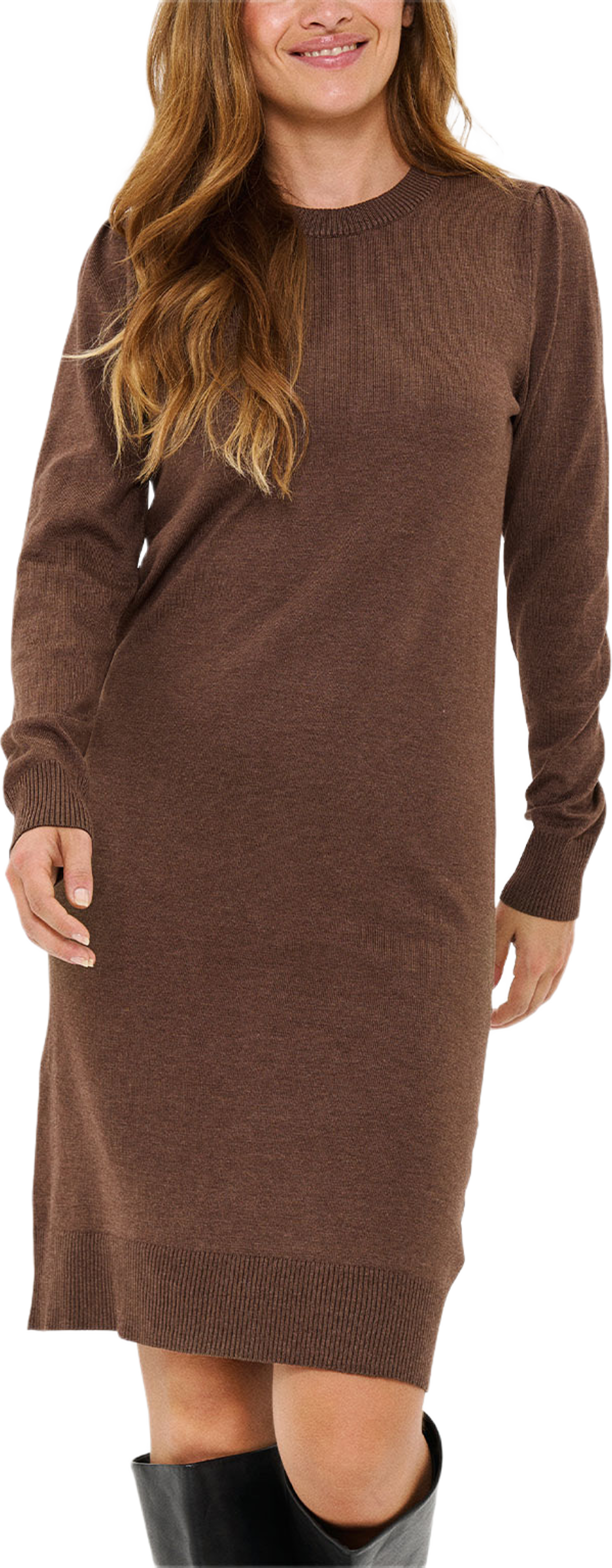 Mila SZ Dress, från Saint Tropez, i färgen Major Brown Melange. Klicka för att öppna bilden i stort format