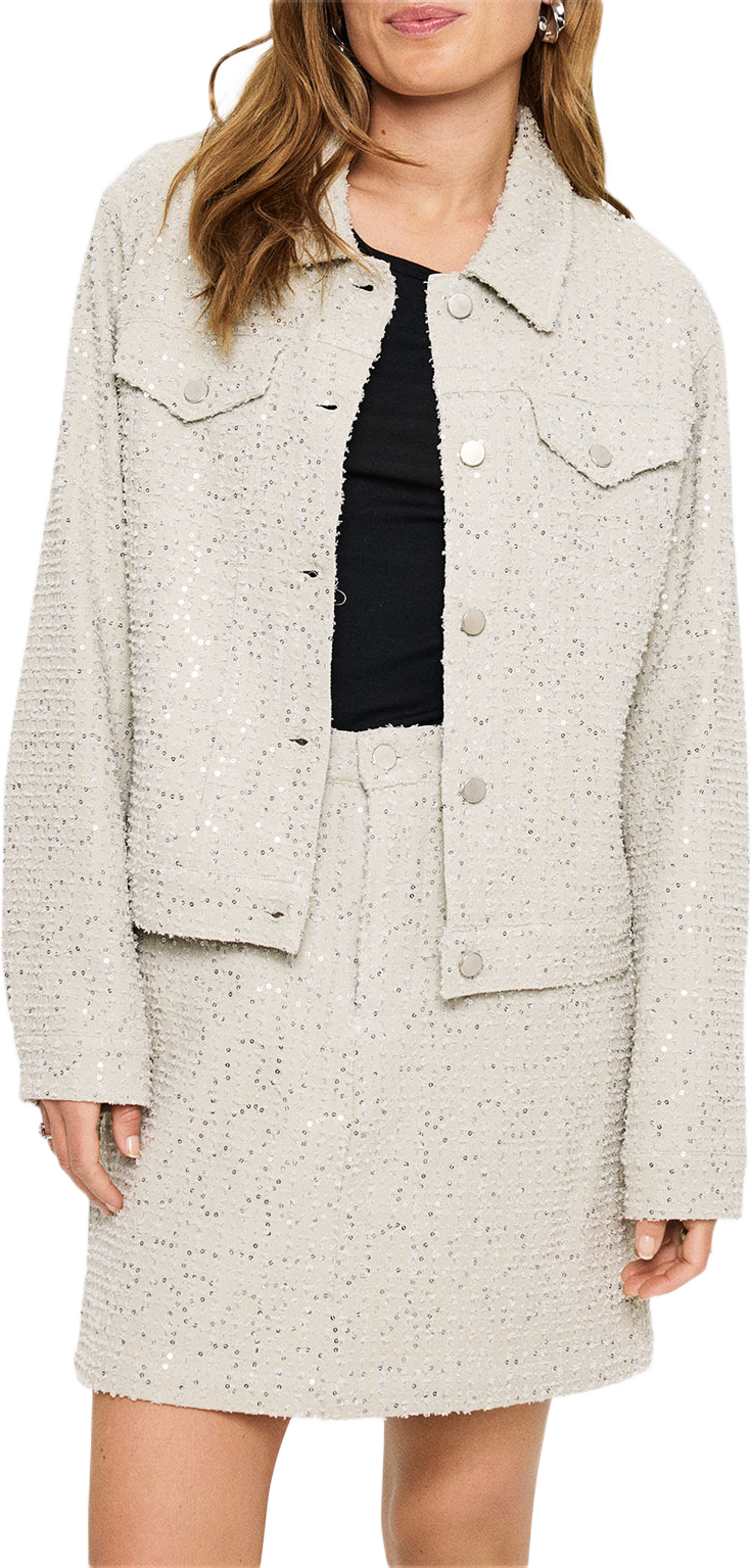 MoniqueSZ Jacket, från Saint Tropez, i färgen Frost Gray.