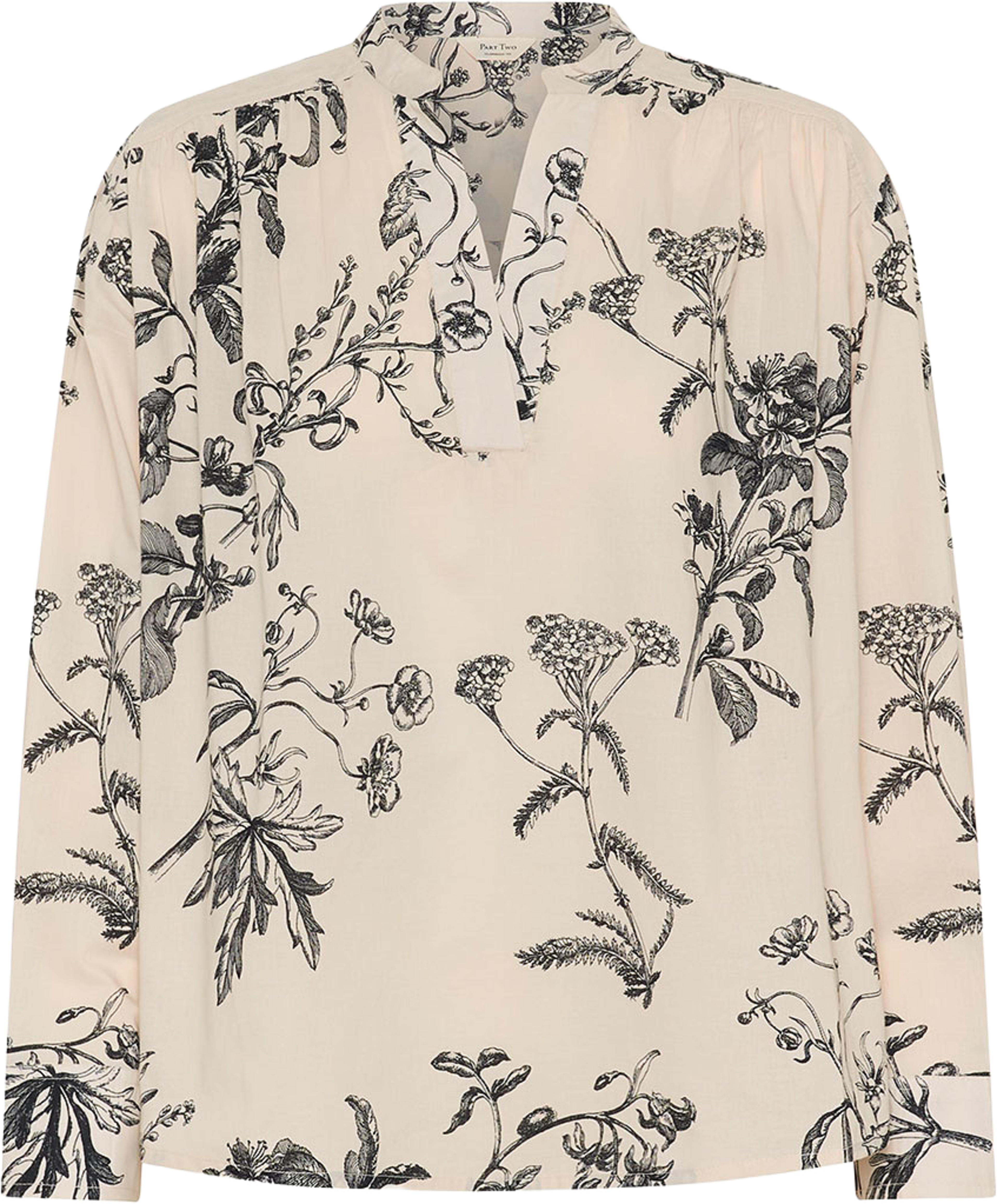 NatalePW Blouse, från Part Two, i färgen Dark Navy Botanical Print.