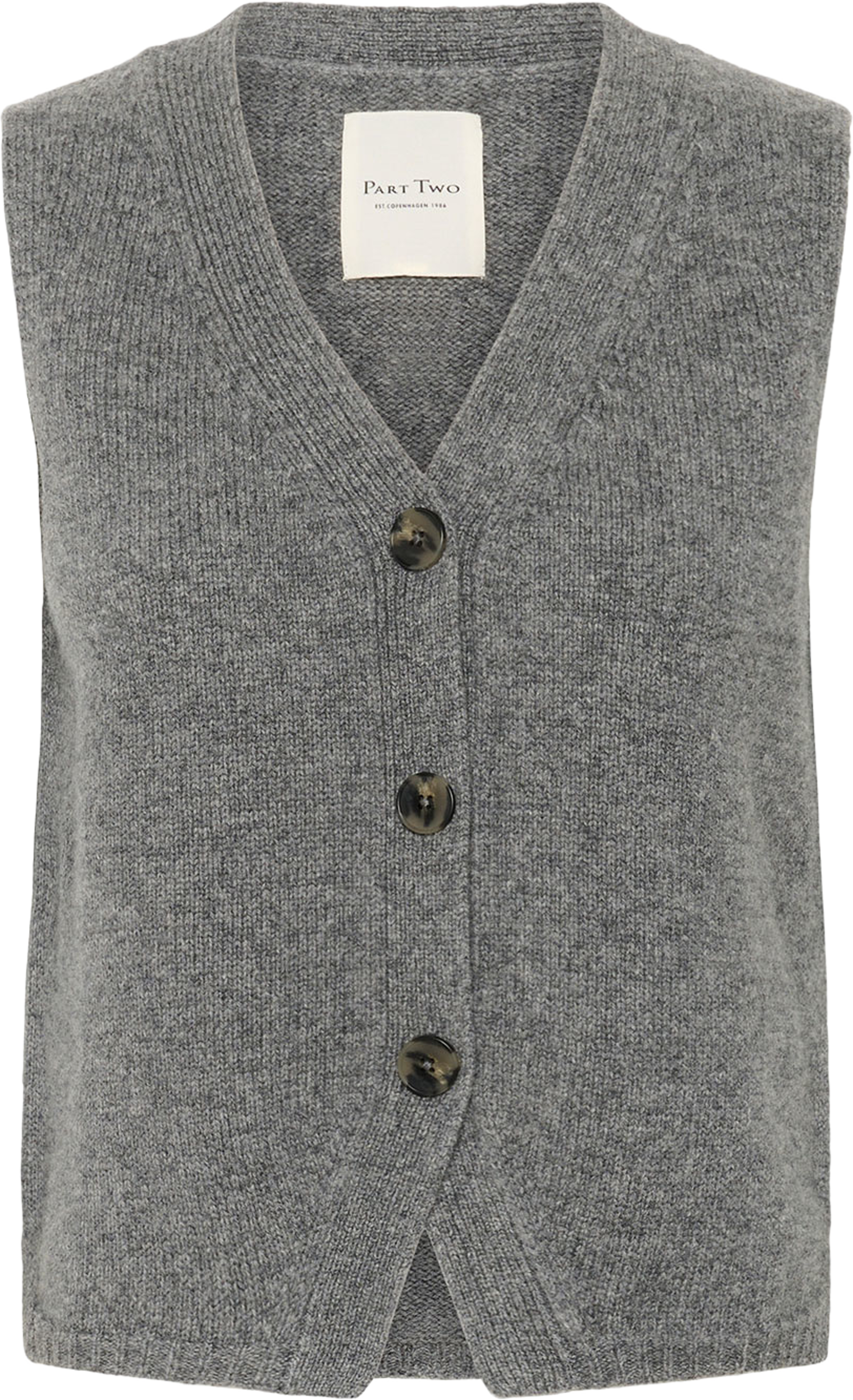SylvaPW Waistcoat, från Part Two, i färgen Medium Grey Melange.