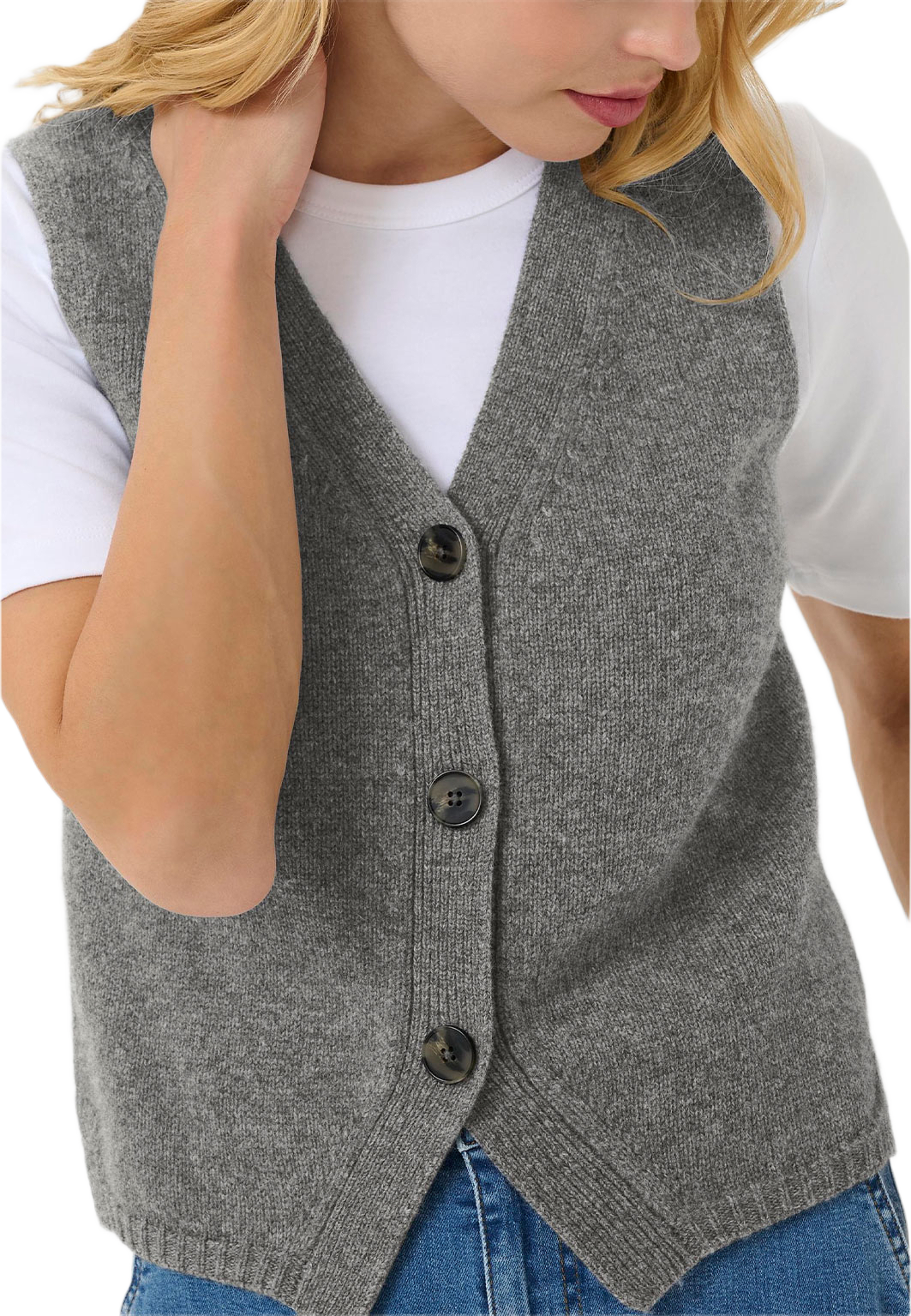 SylvaPW Waistcoat, från Part Two, i färgen Medium Grey Melange.