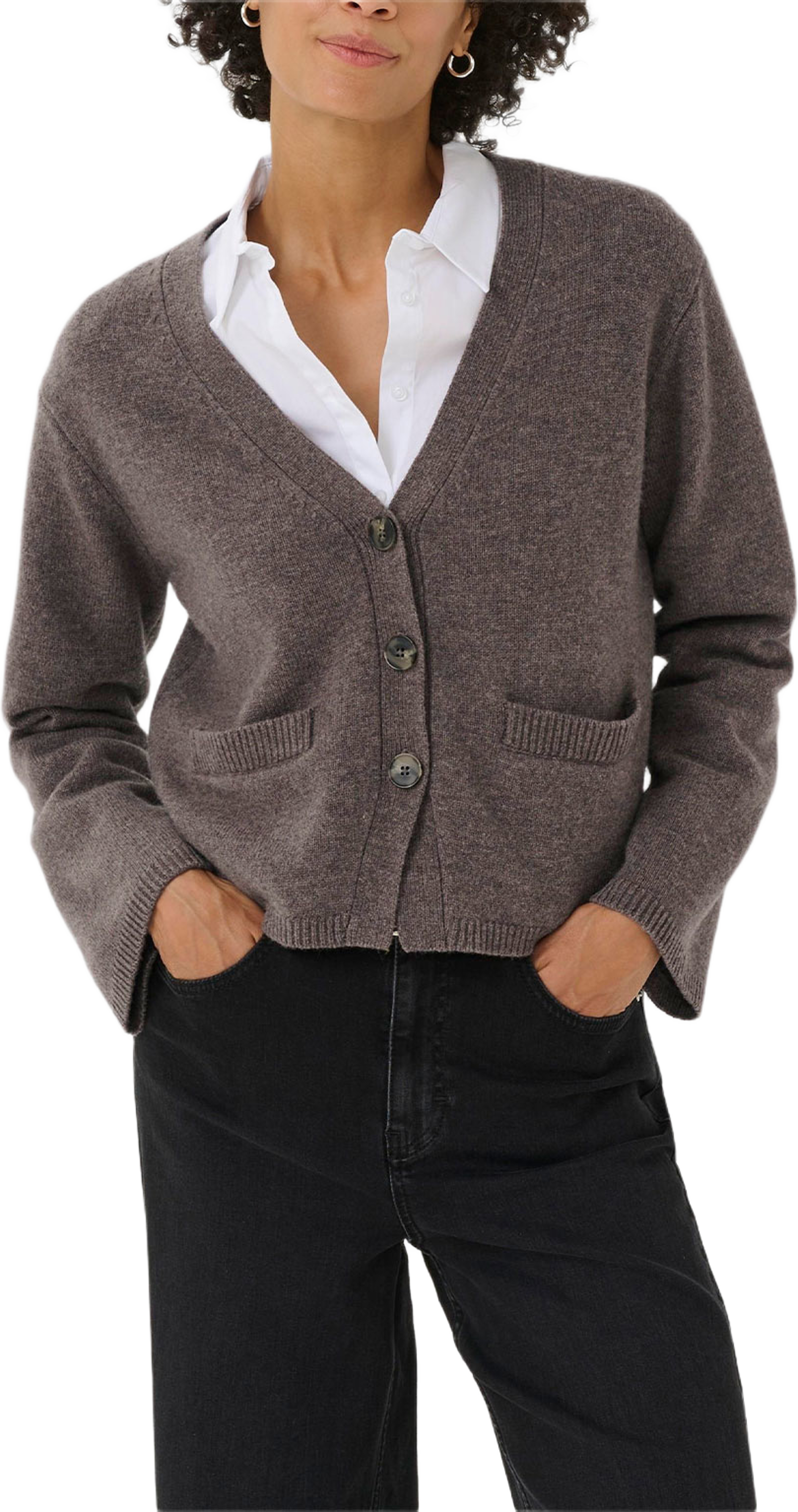 SvevaPW Cardigan, från Part Two, i färgen Falcon Melange.