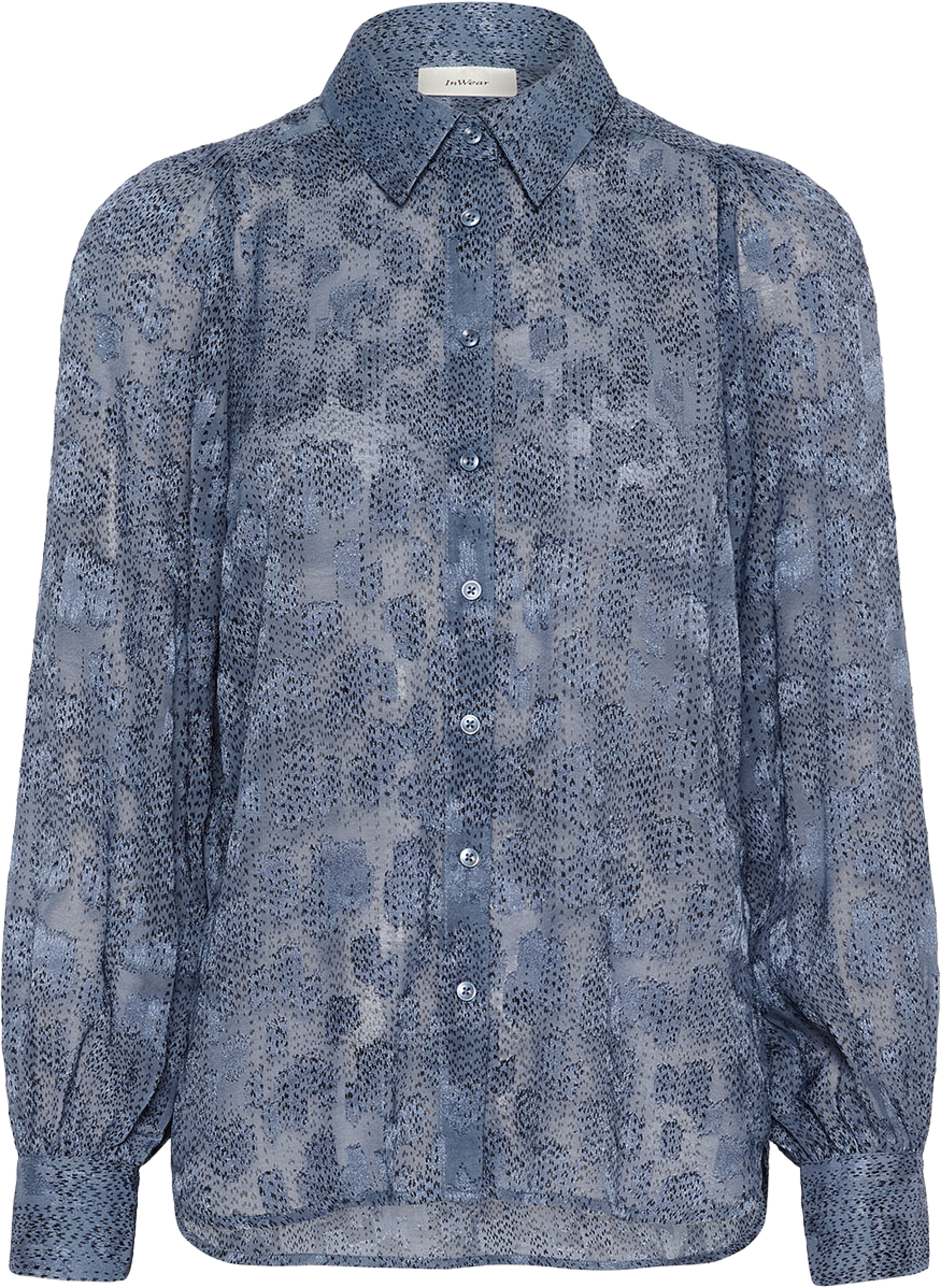 AddisonIW Shirt, från Inwear, i färgen Dotted Surface Blue. Klicka för att öppna bilden i stort format