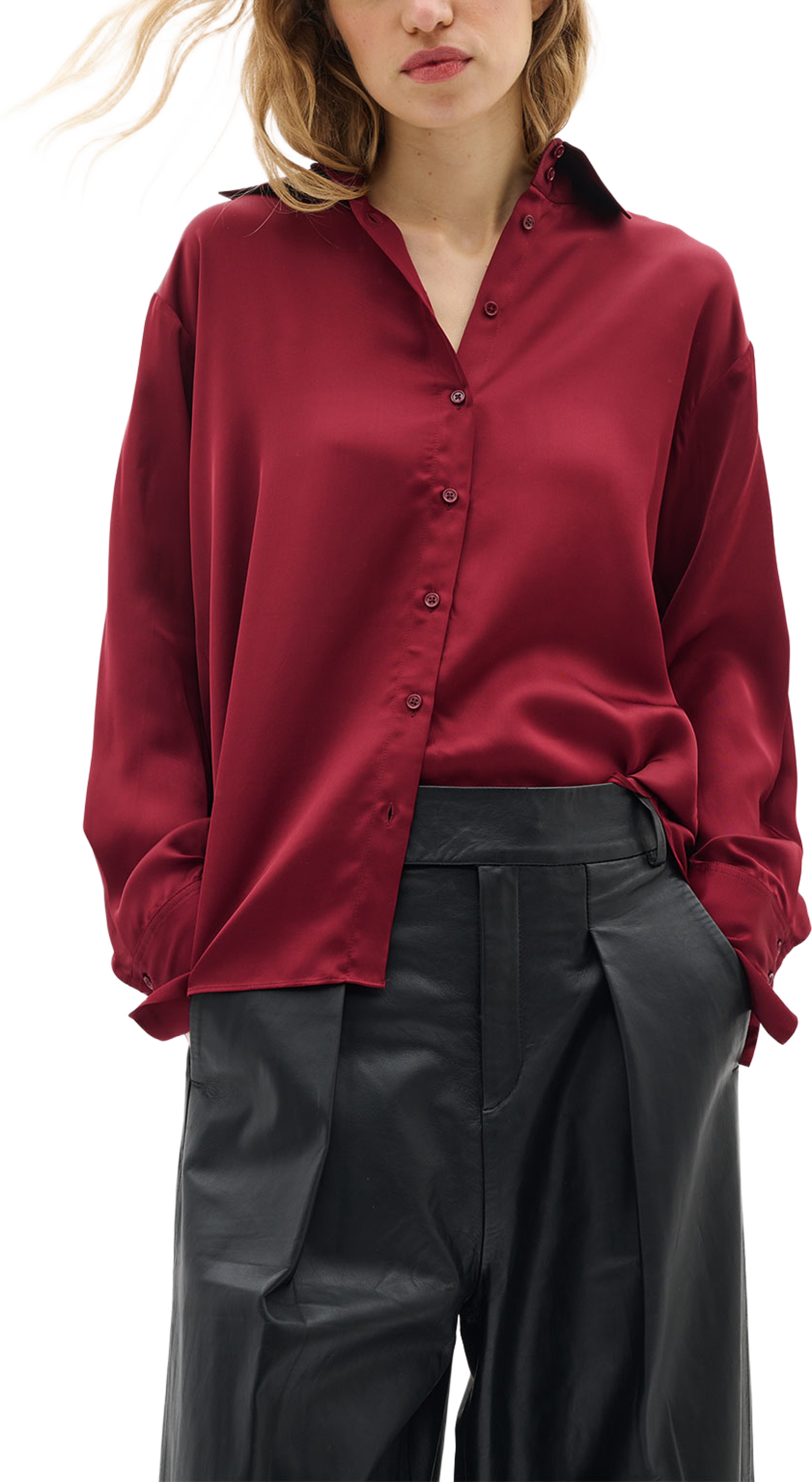 PaulineIW Shirt, från Inwear, i färgen Cabernet.