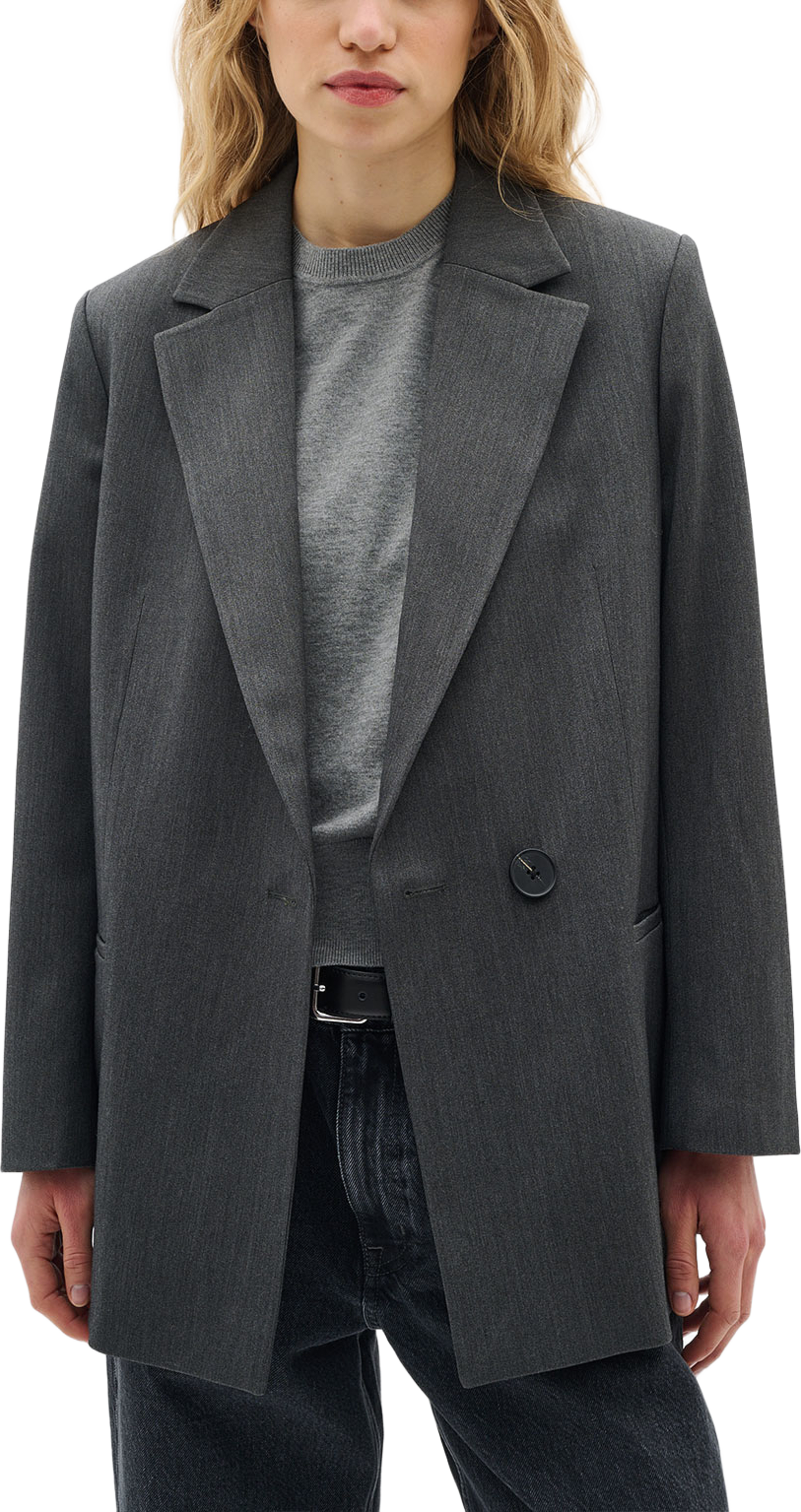Brunilda Blazer, från Inwear, i färgen Dark Grey Melange. Klicka för att öppna bilden i stort format