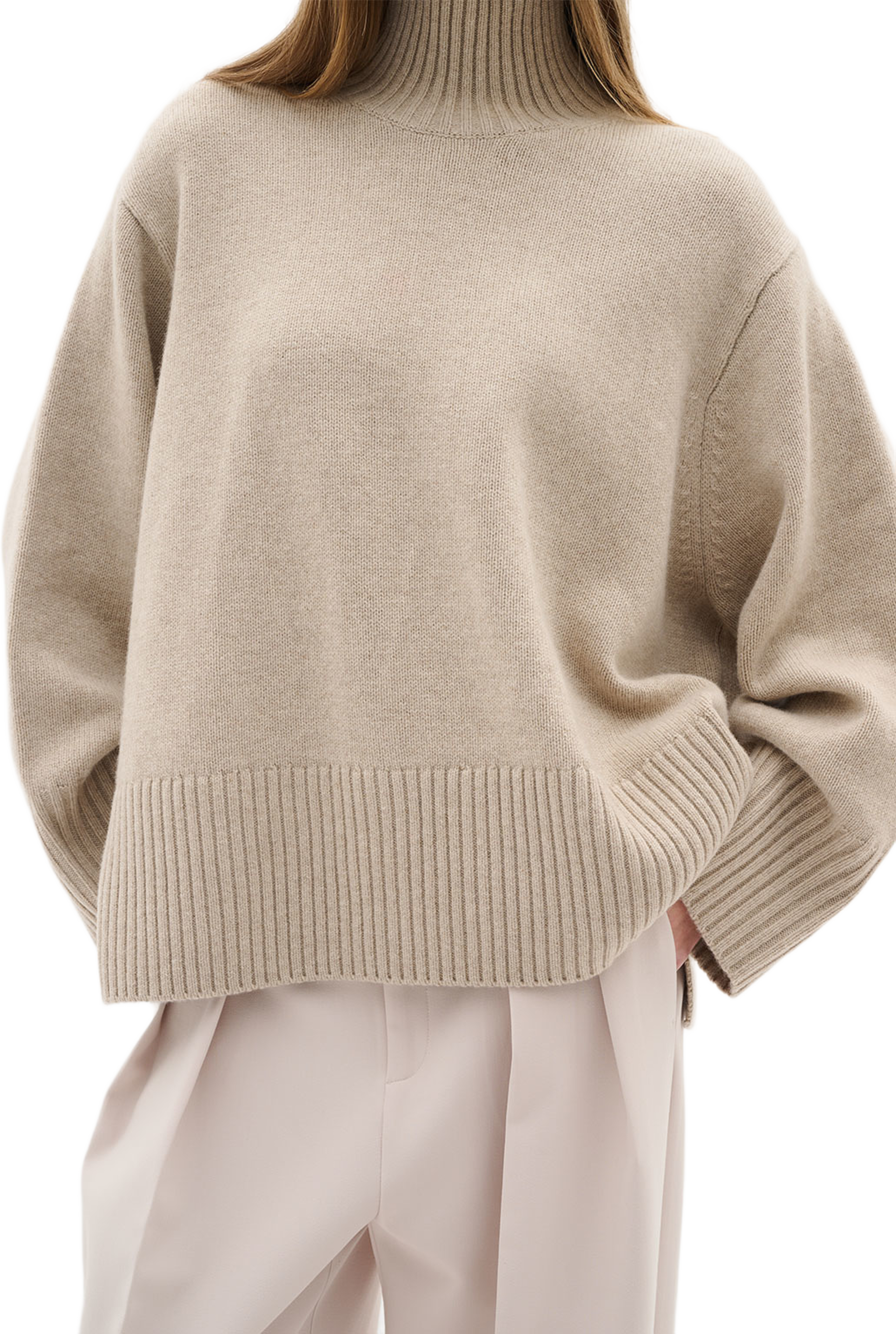 GeaIW Kaxy Highneck Pullover, från Inwear, i färgen Haze Melange. Klicka för att öppna bilden i stort format