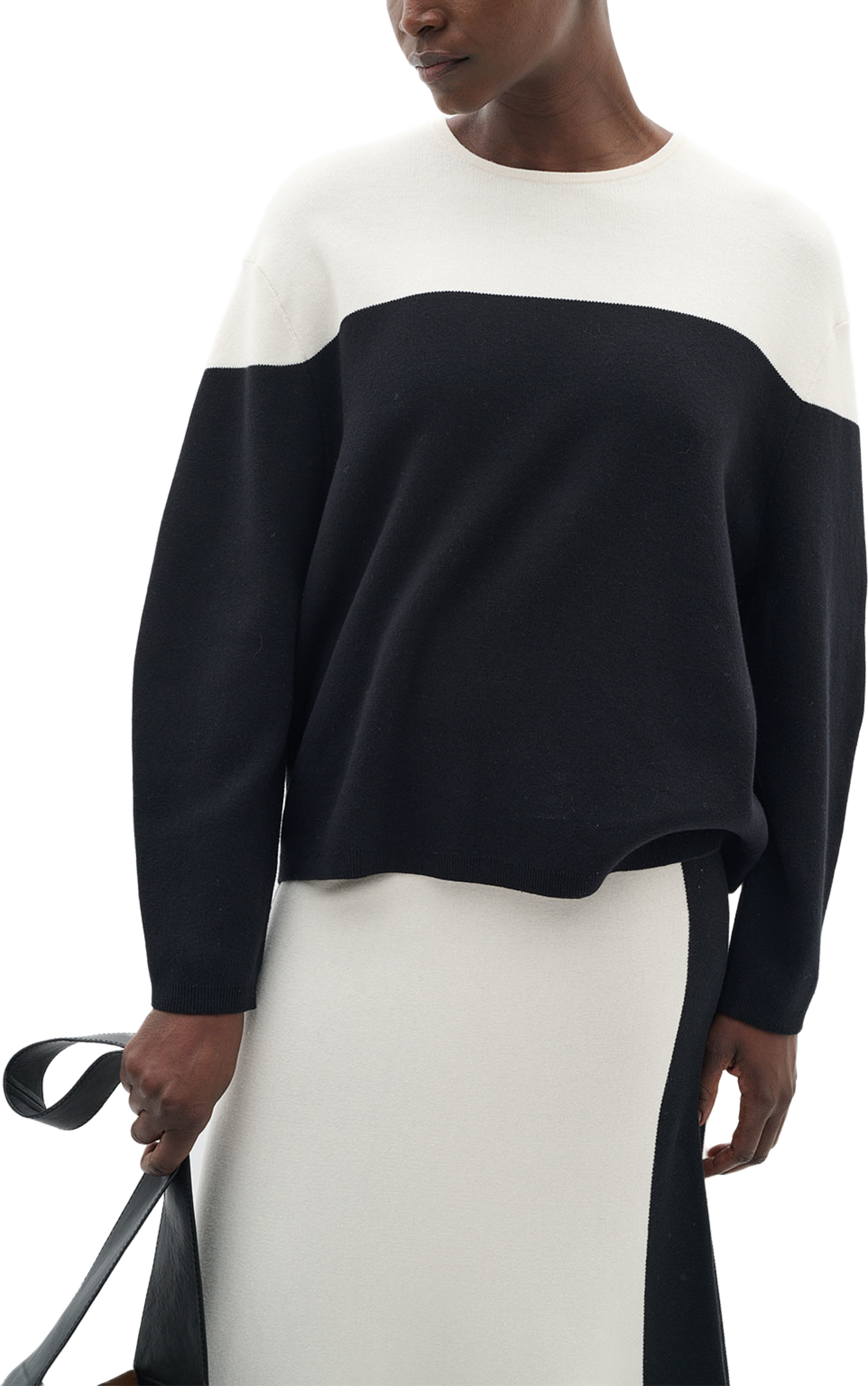 KayllaIW Pullover, från Inwear, i färgen Whisper White / Black. Klicka för att öppna bilden i stort format