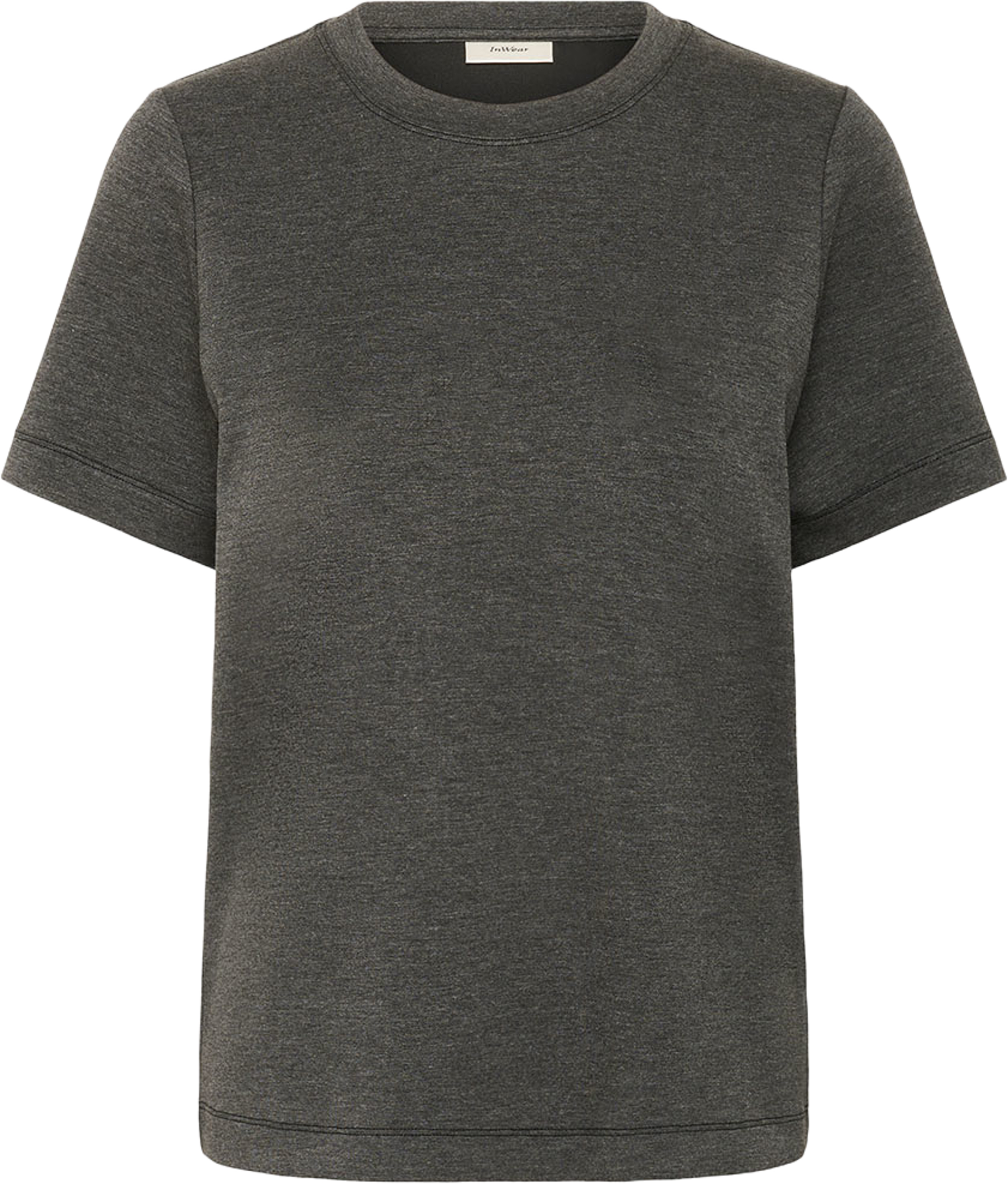 VincentIW Melange Karmen T-Shirt, från Inwear, i färgen Dark Grey Melange.
