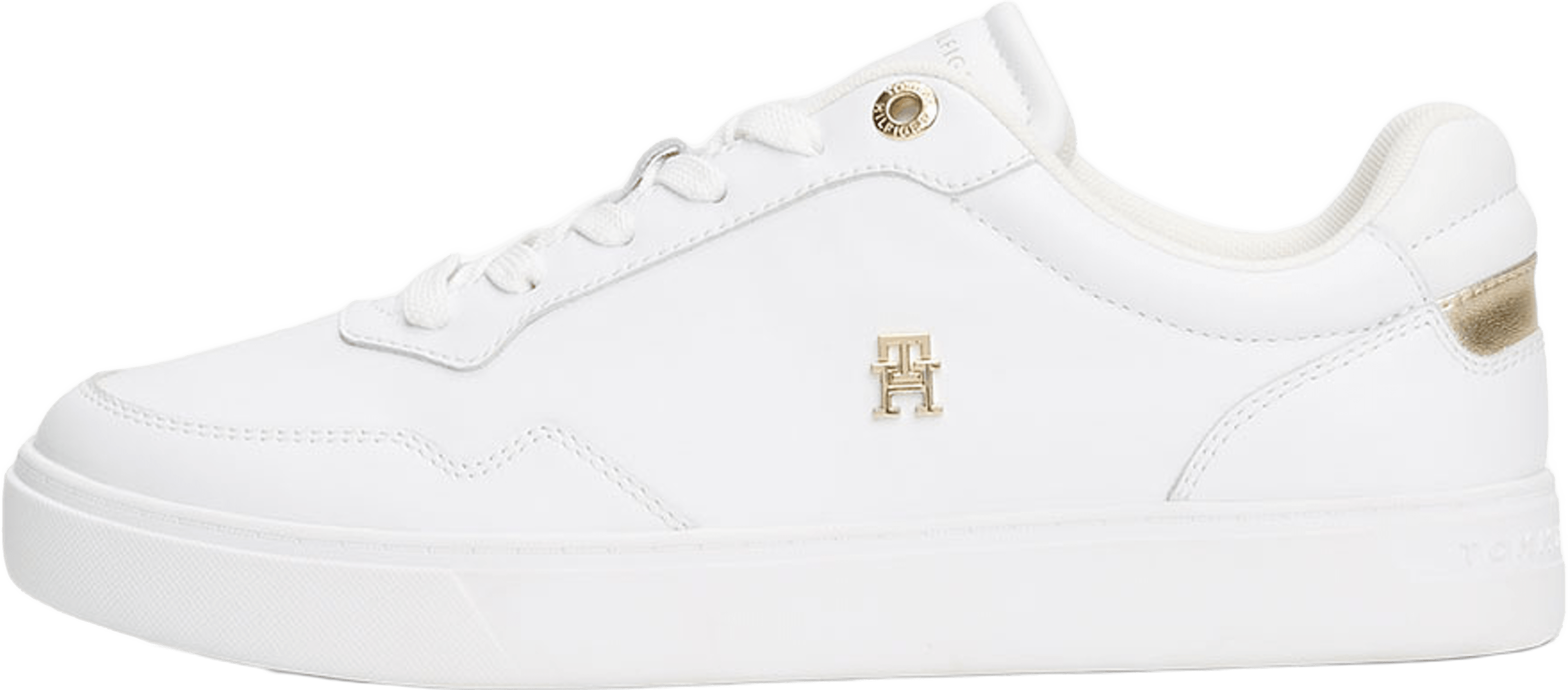 Leather TH Monogram Court Trainers