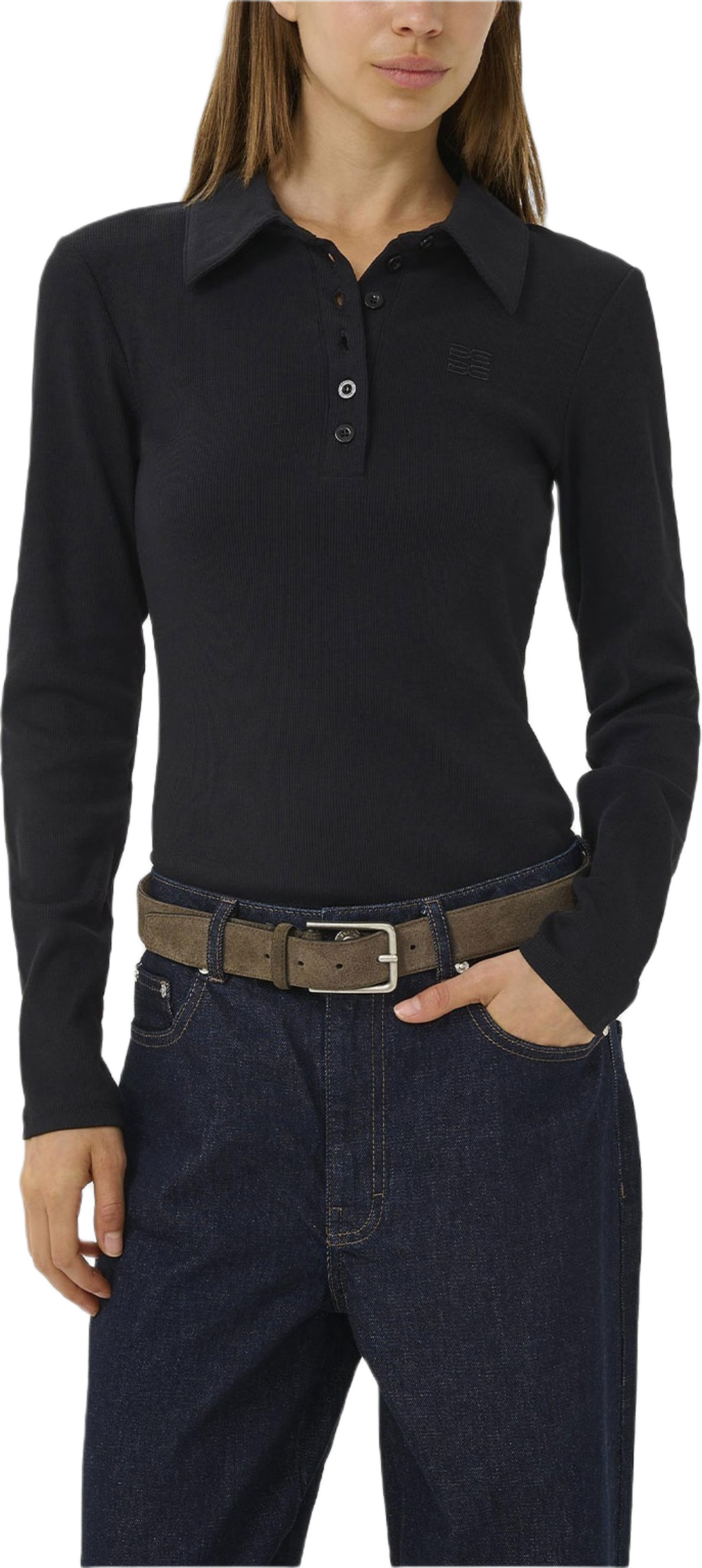 GZdrew Poloshirt, från Gestuz, i färgen Black.