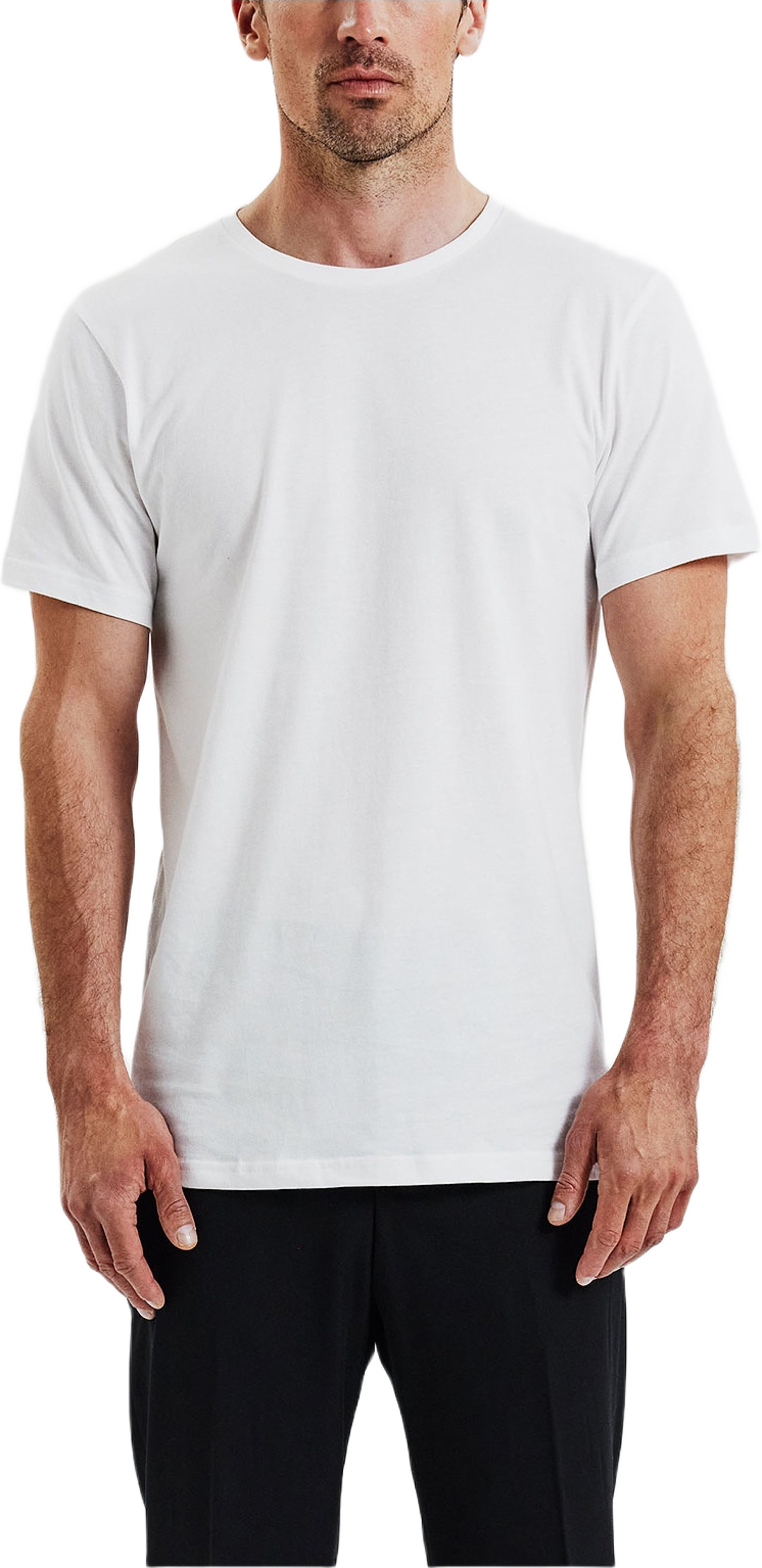 2-pack Crew-Neck Lightweight cotton, från Bread & Boxers, i färgen White.