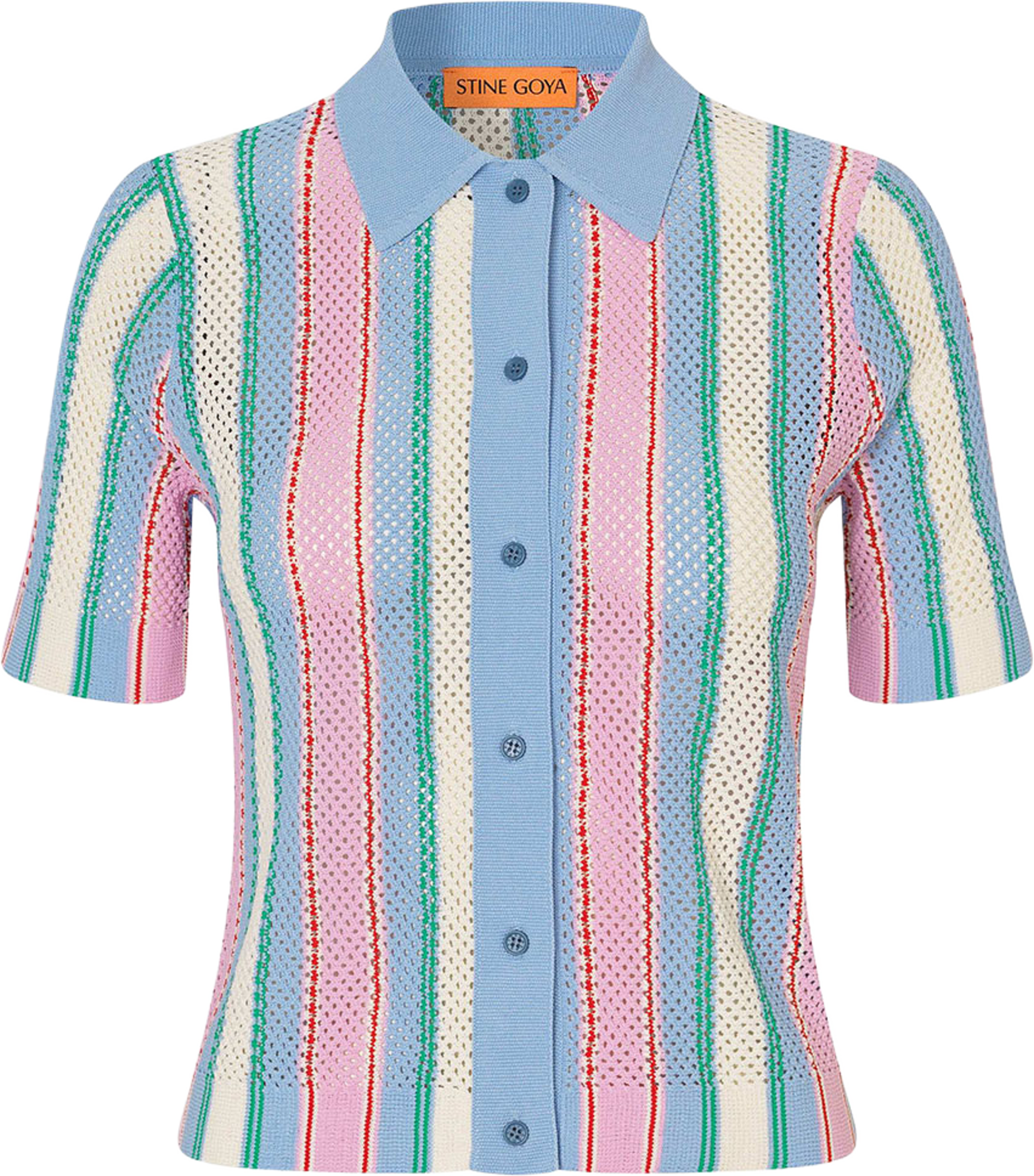 Short Sleeve Crochet Polo