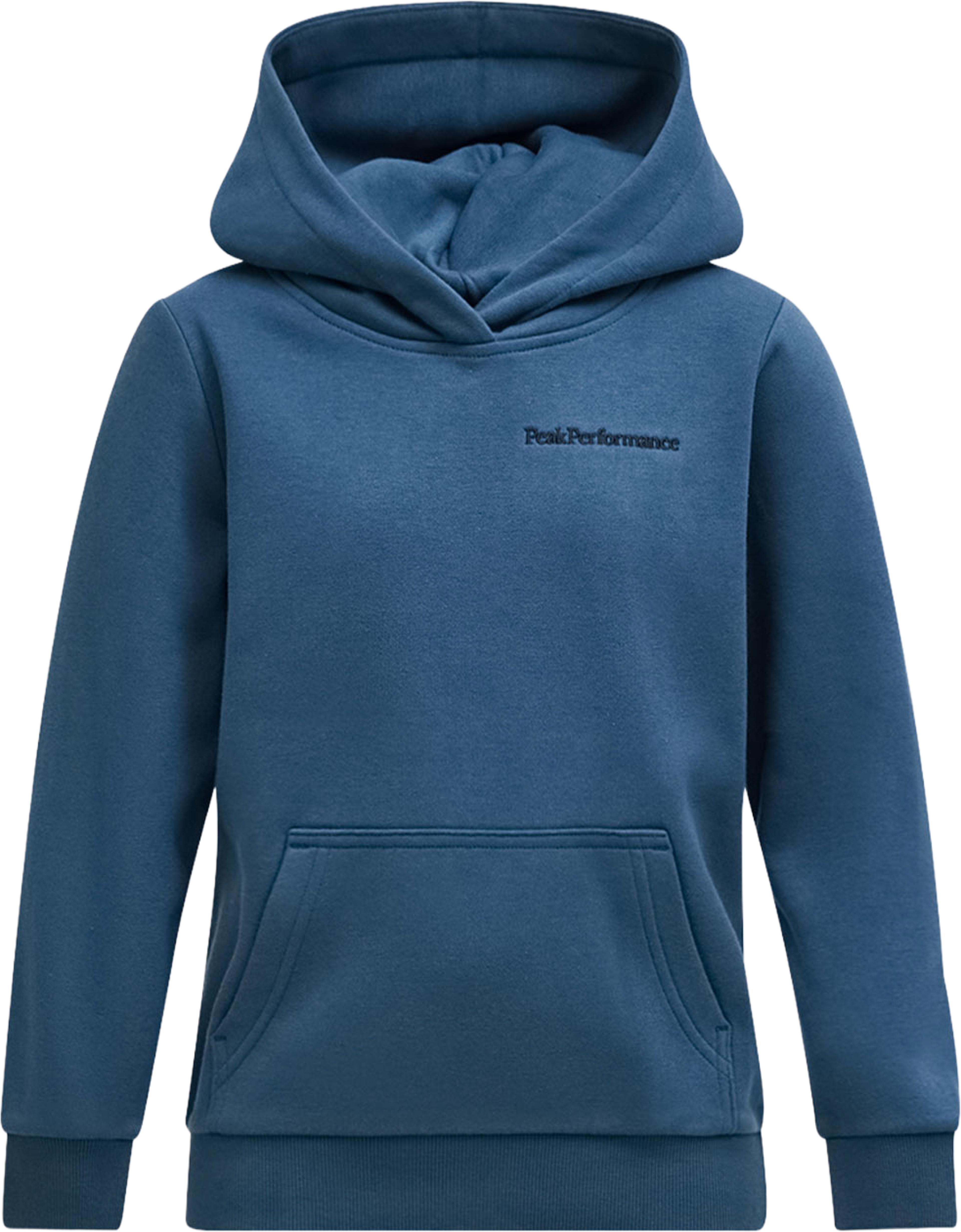 Jr Original Small Logo Hood, från Peak Performance, i färgen Mountain Lake. Klicka för att öppna bilden i stort format