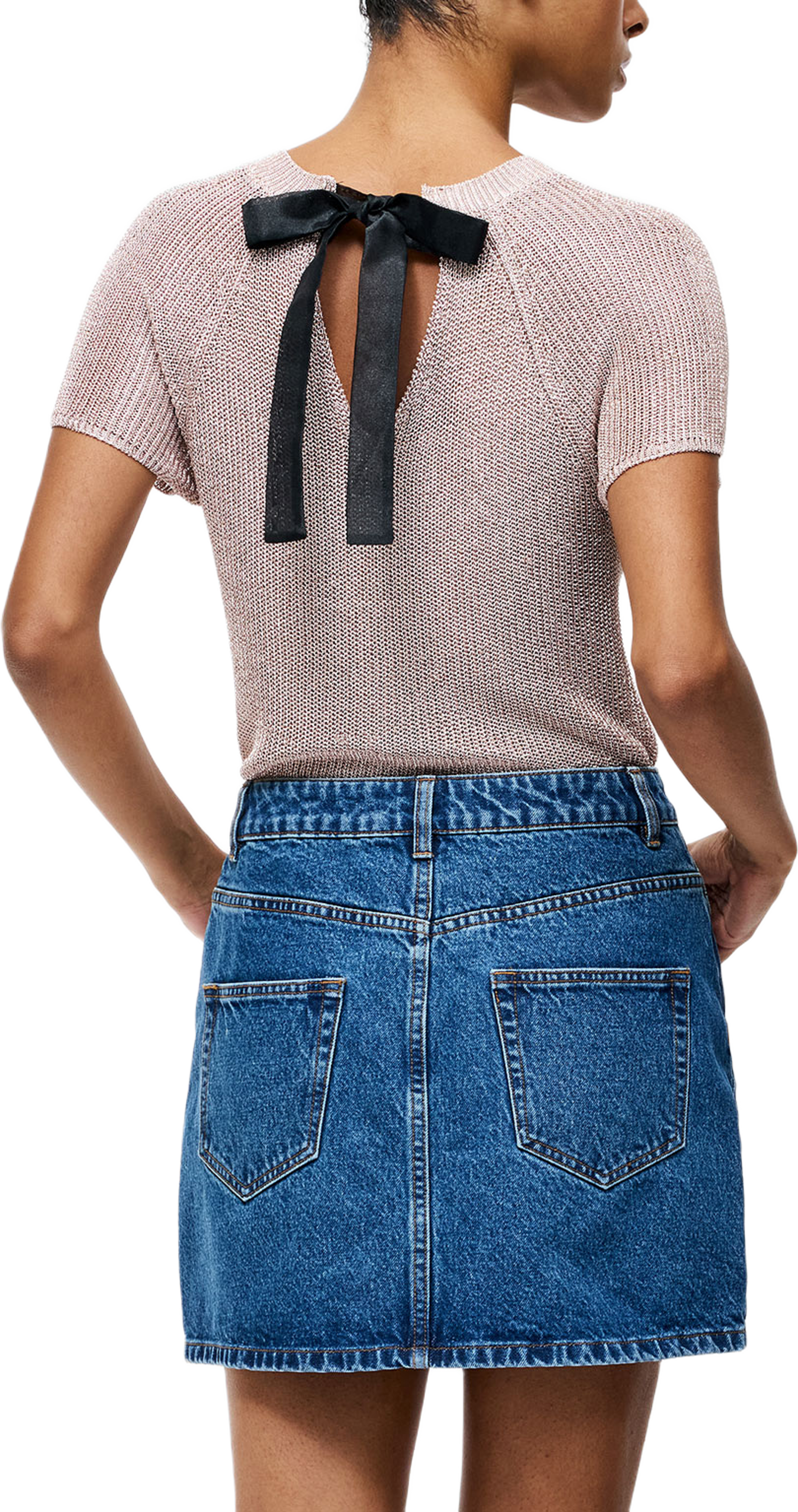 Denim mini skirt