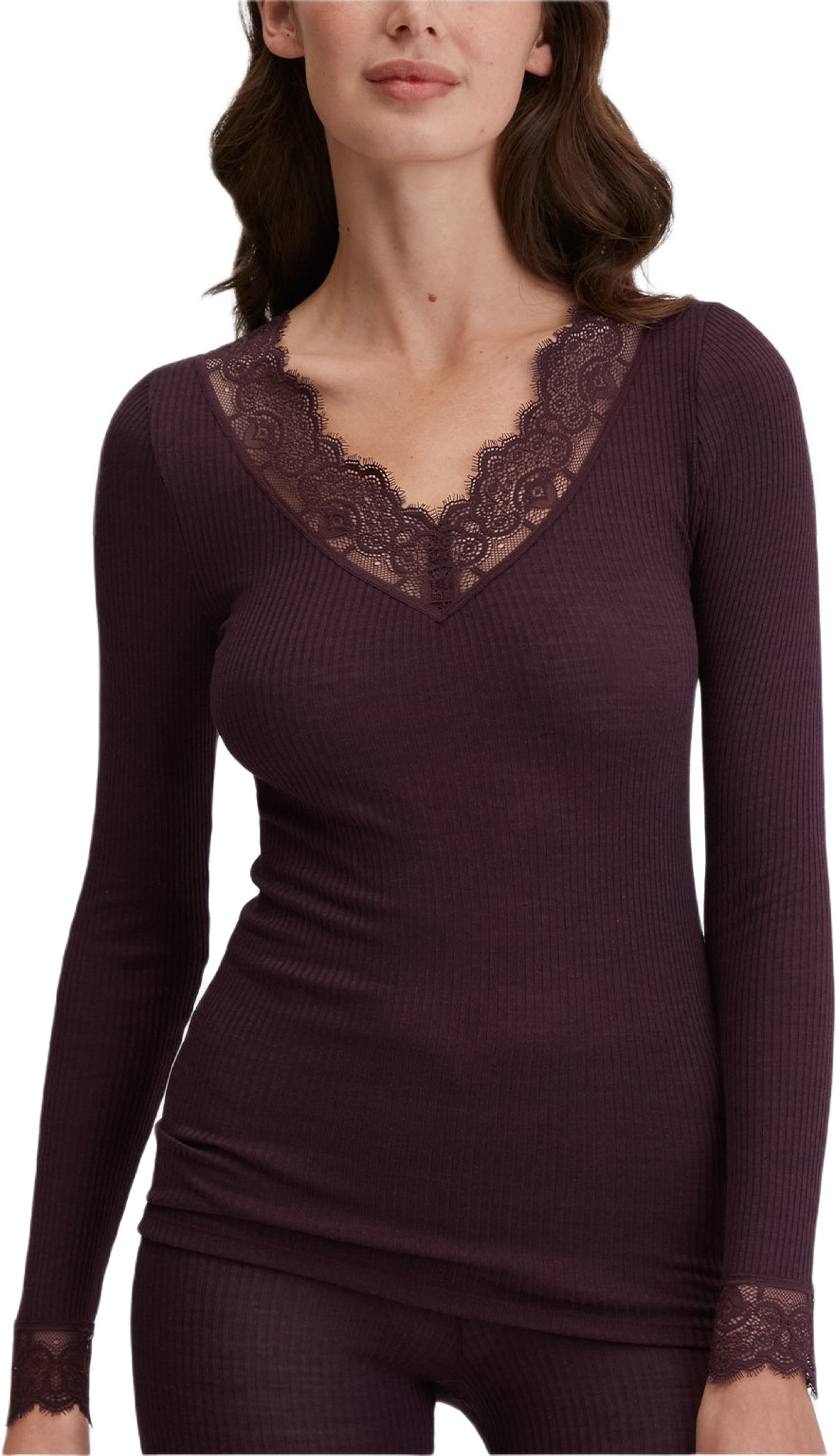 Silky Wool Joy, från Calida, i färgen Black Cherry. Klicka för att öppna bilden i stort format