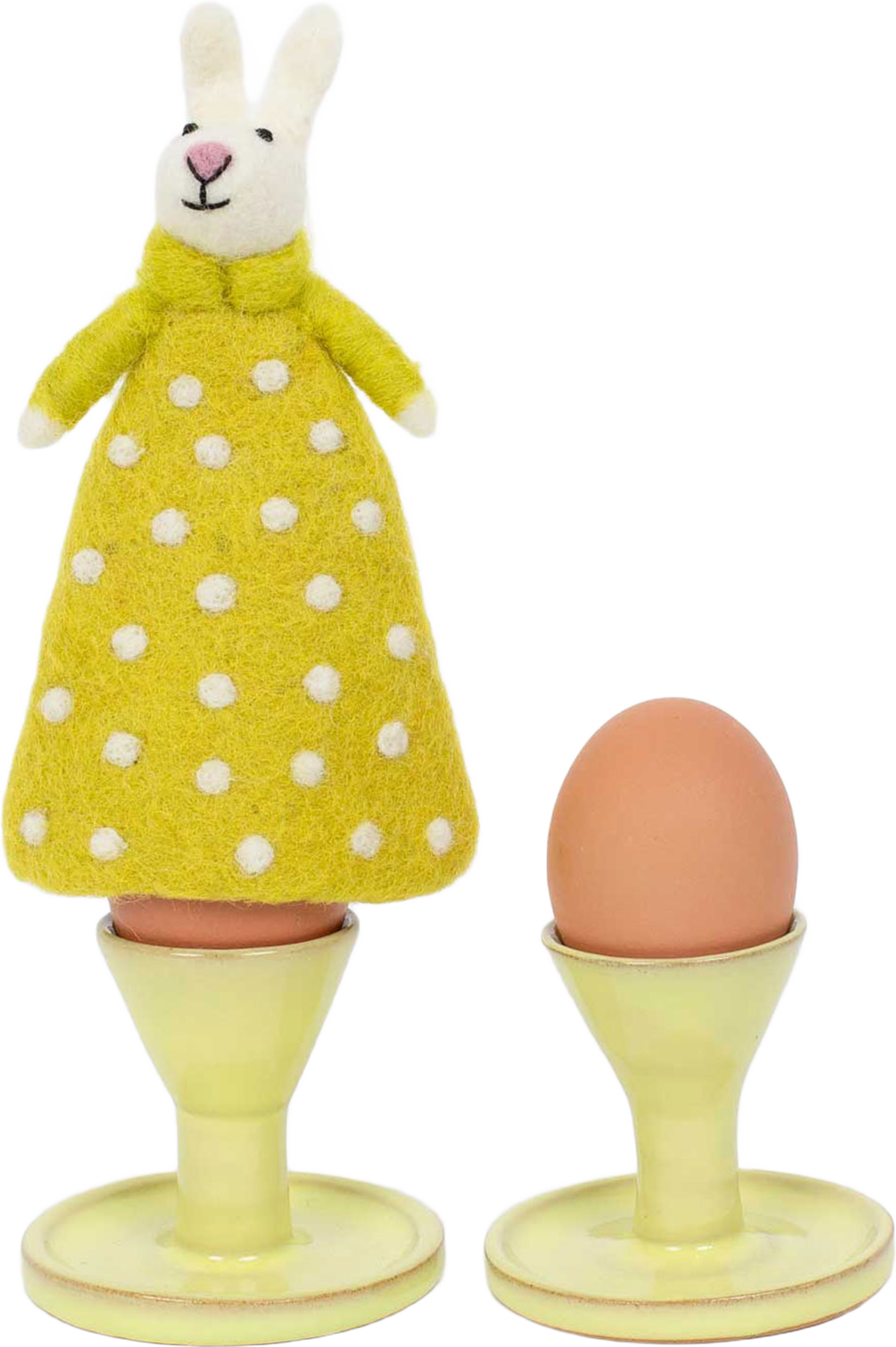 Bunny Long Dress Äggvärmare, från A World of Craft, i färgen Gul. Klicka för att öppna bilden i stort format