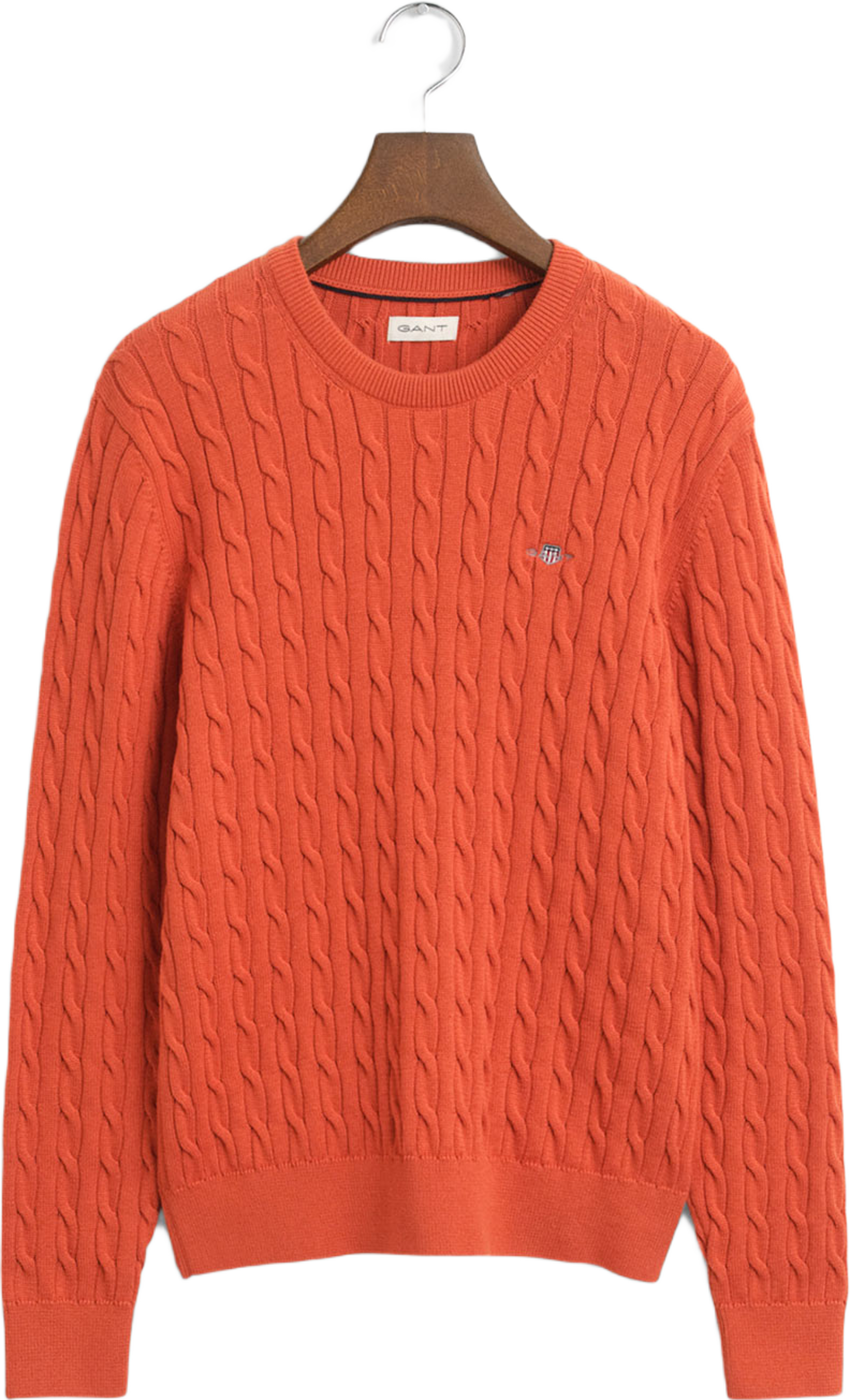 Gant Knitwear Shield Cotton Cable C-Neck
