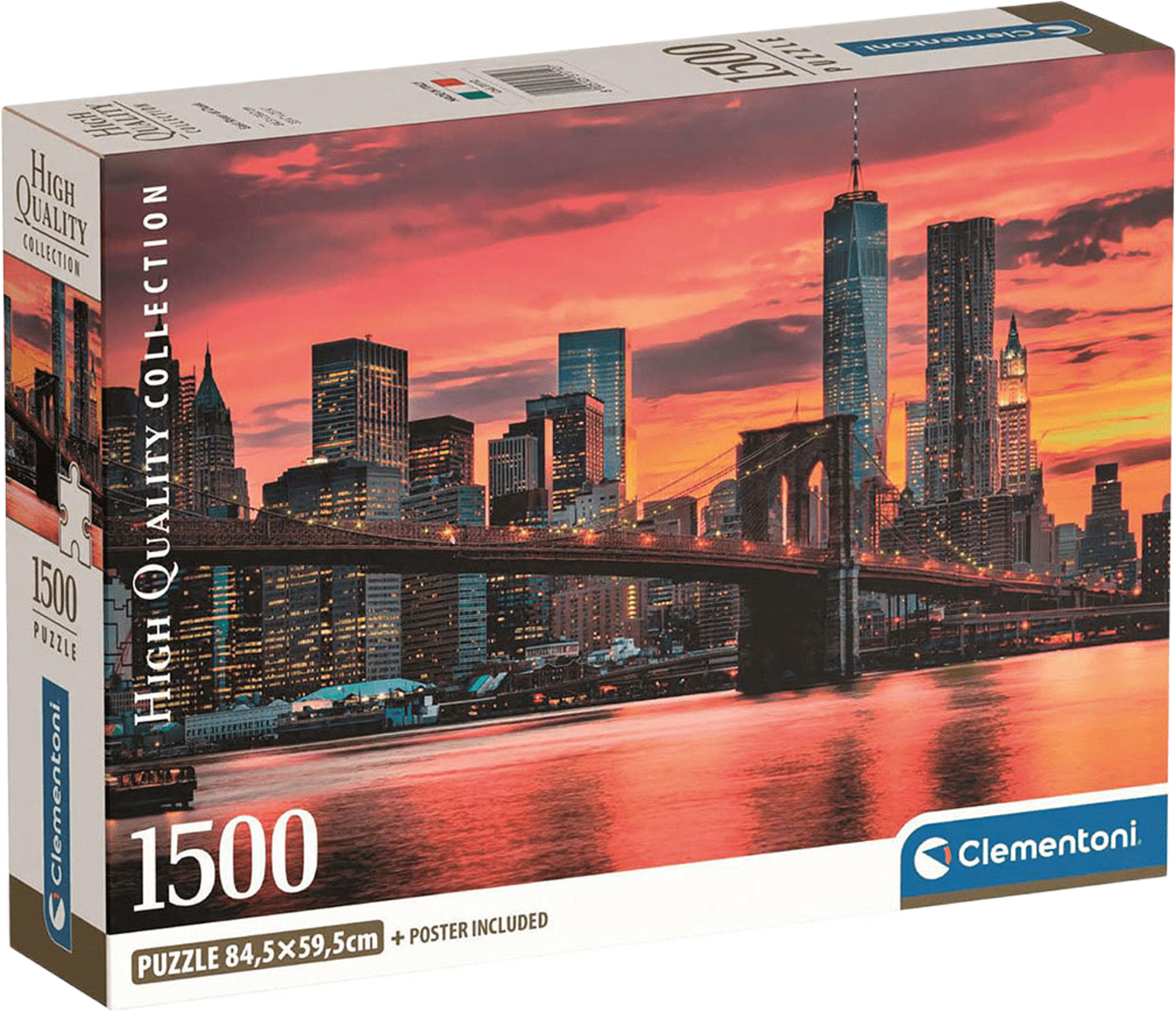 East River at dusk 1500pcs puzzel, från Clementoni, i färgen Multicolor. Klicka för att öppna bilden i stort format