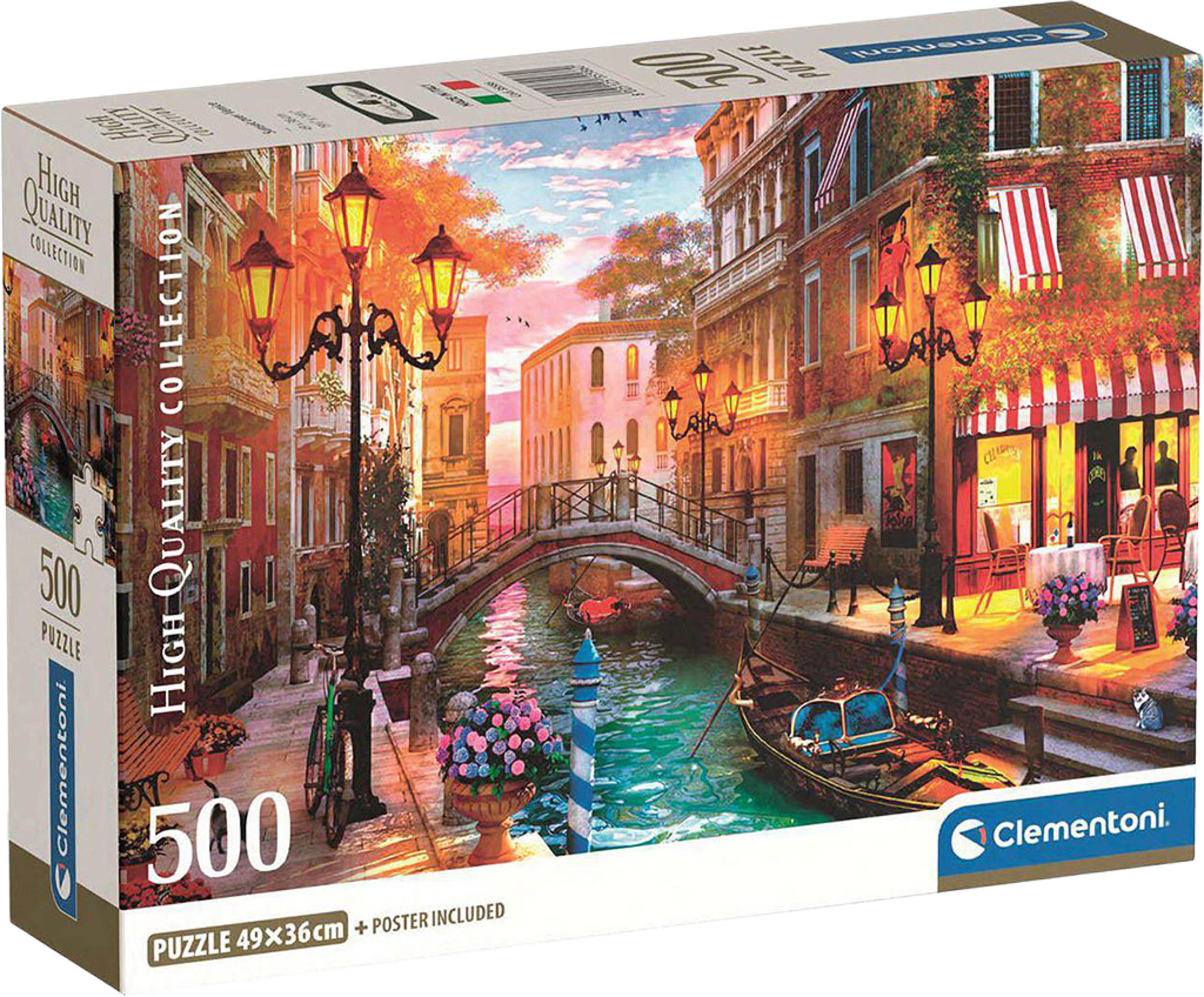 Sunset Over Venice 500 pcs (High Quality Collection), från Clementoni, i färgen Multicolor. Klicka för att öppna bilden i stort format