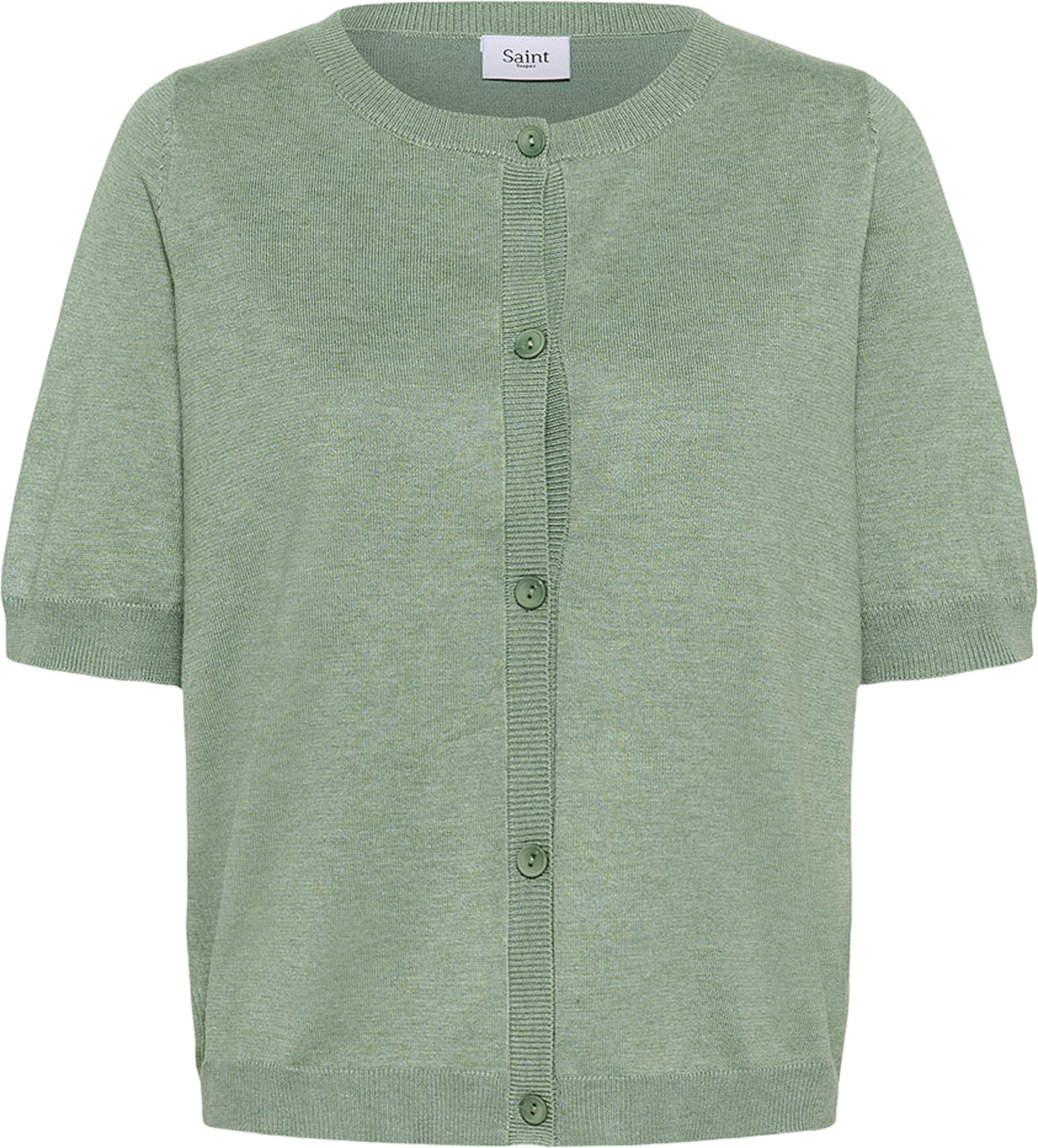 MilaSZ Cardigan, från Saint Tropez, i färgen Green Bay Melange.