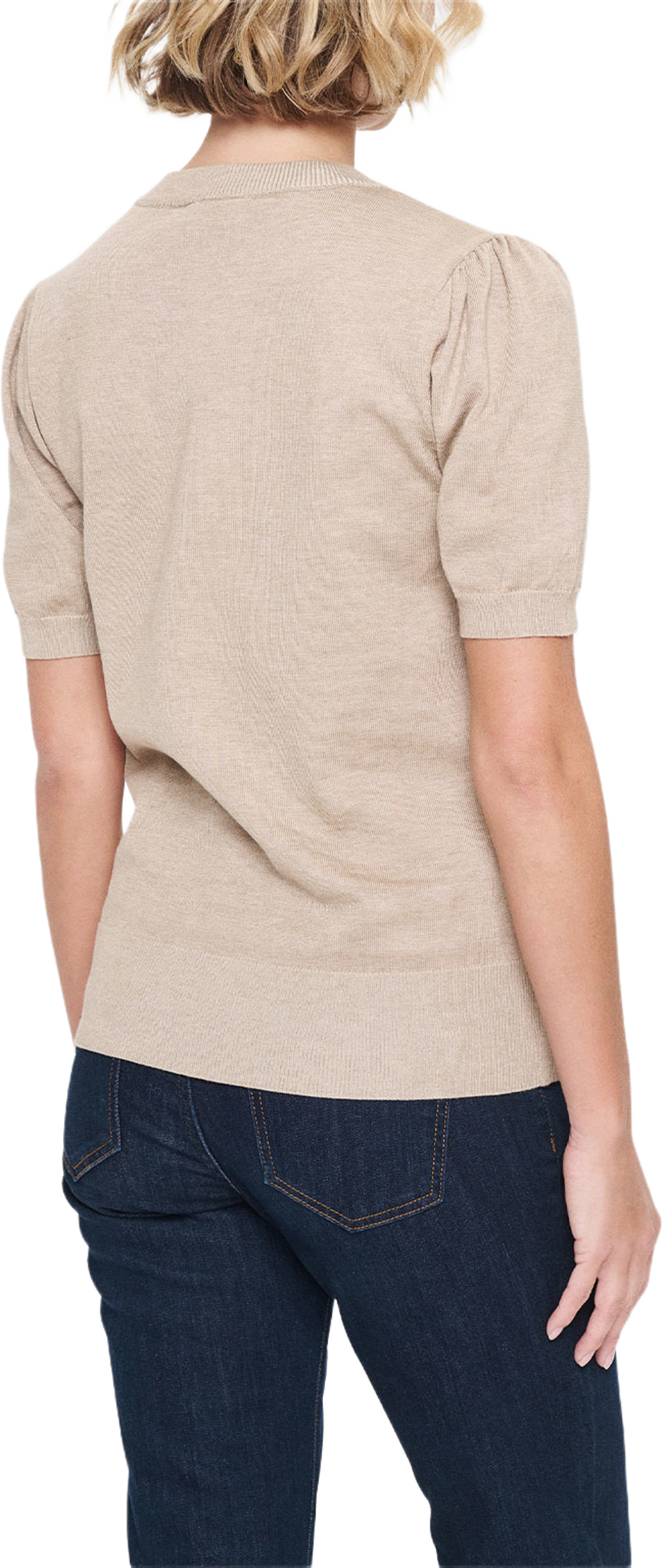 TemmaSZ SS Pullover, från Saint Tropez, i färgen Gray Morn Melange. Klicka för att öppna bilden i stort format