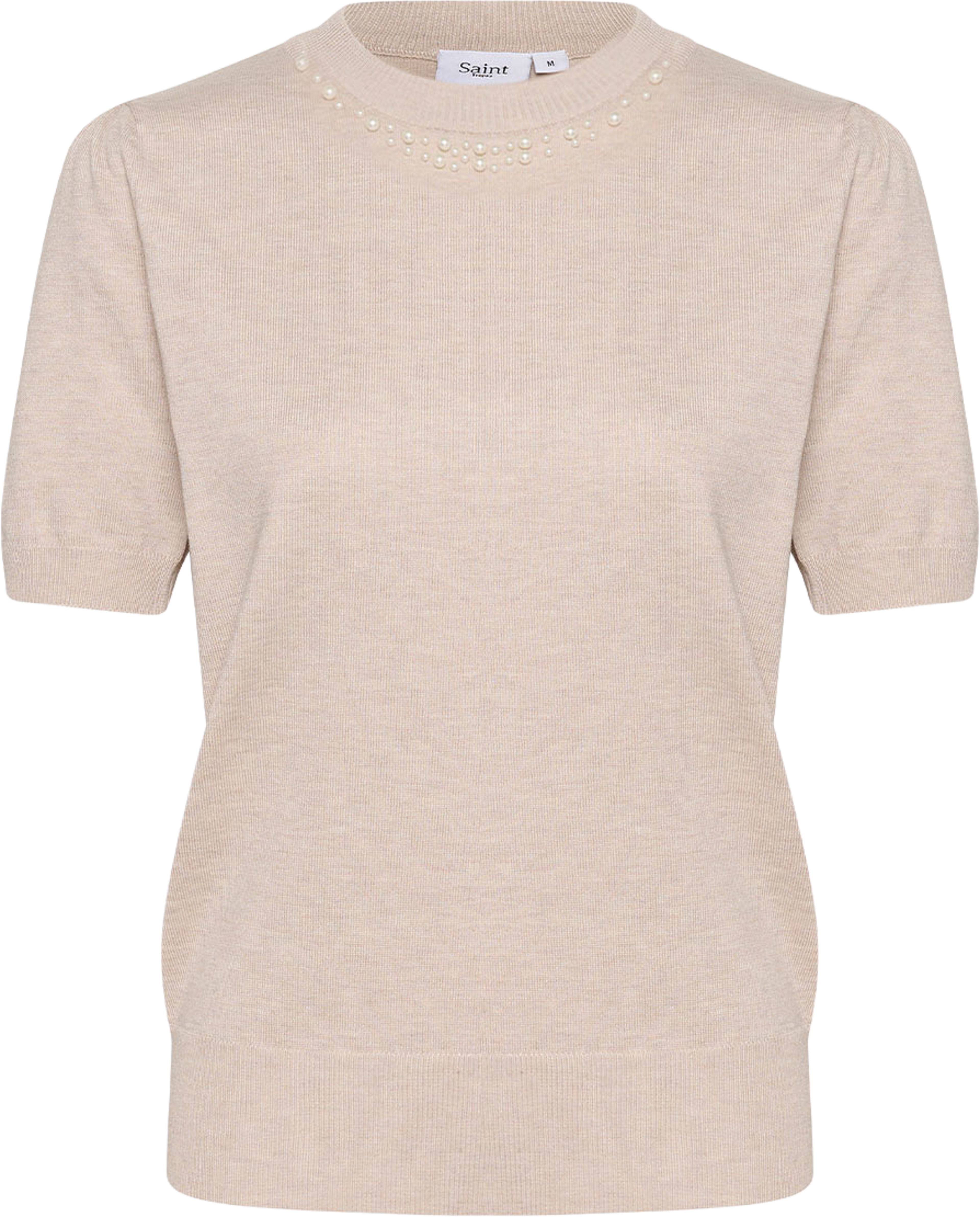 TemmaSZ SS Pullover, från Saint Tropez, i färgen Gray Morn Melange. Klicka för att öppna bilden i stort format