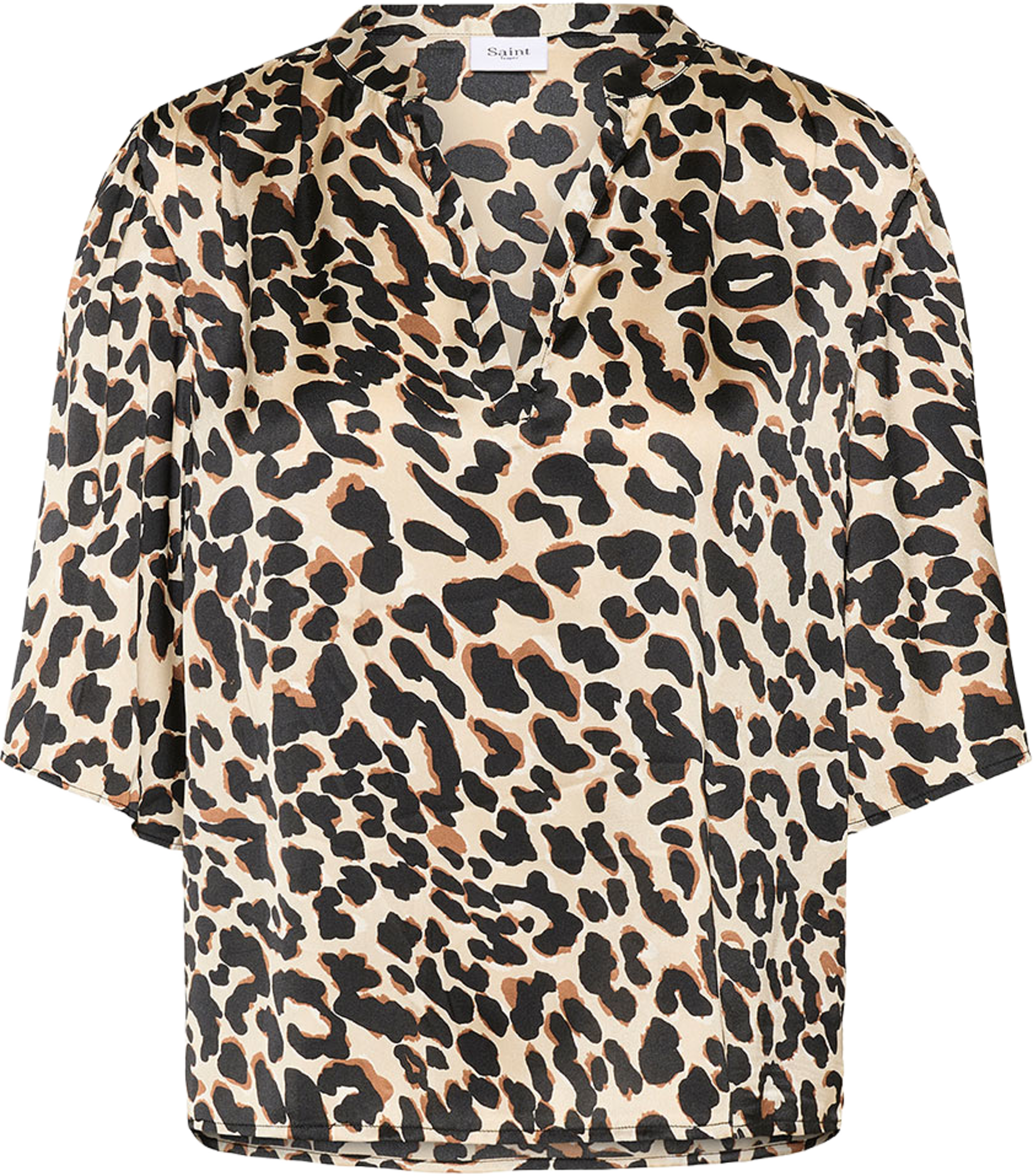 SafinaSZ Blouse, från Saint Tropez, i färgen Soft Regular Leopard.