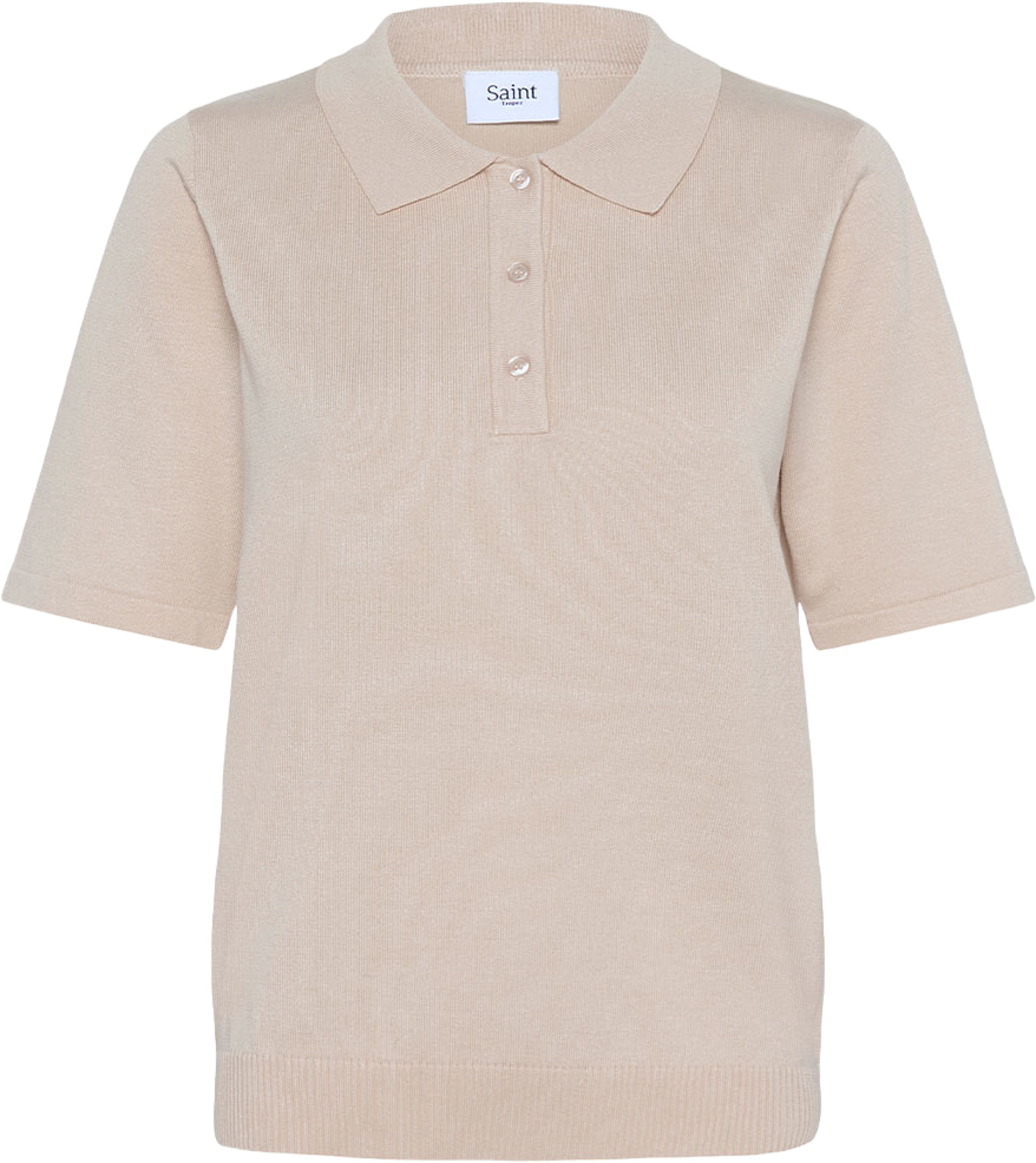 MilaSZ Polo SS Pullover, från Saint Tropez, i färgen Gray Morn Melange. Klicka för att öppna bilden i stort format