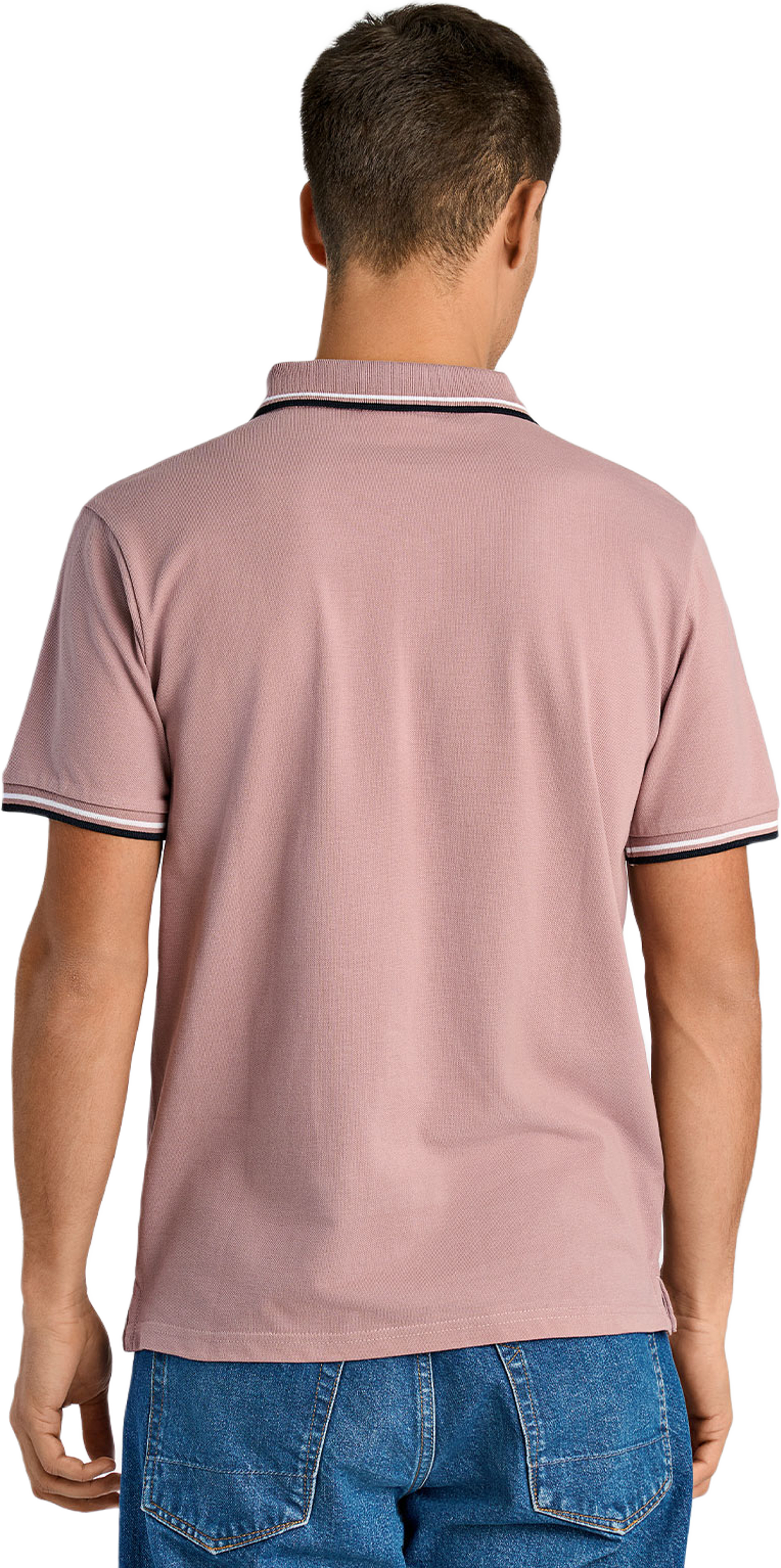 Polo shirt w. contrast piping