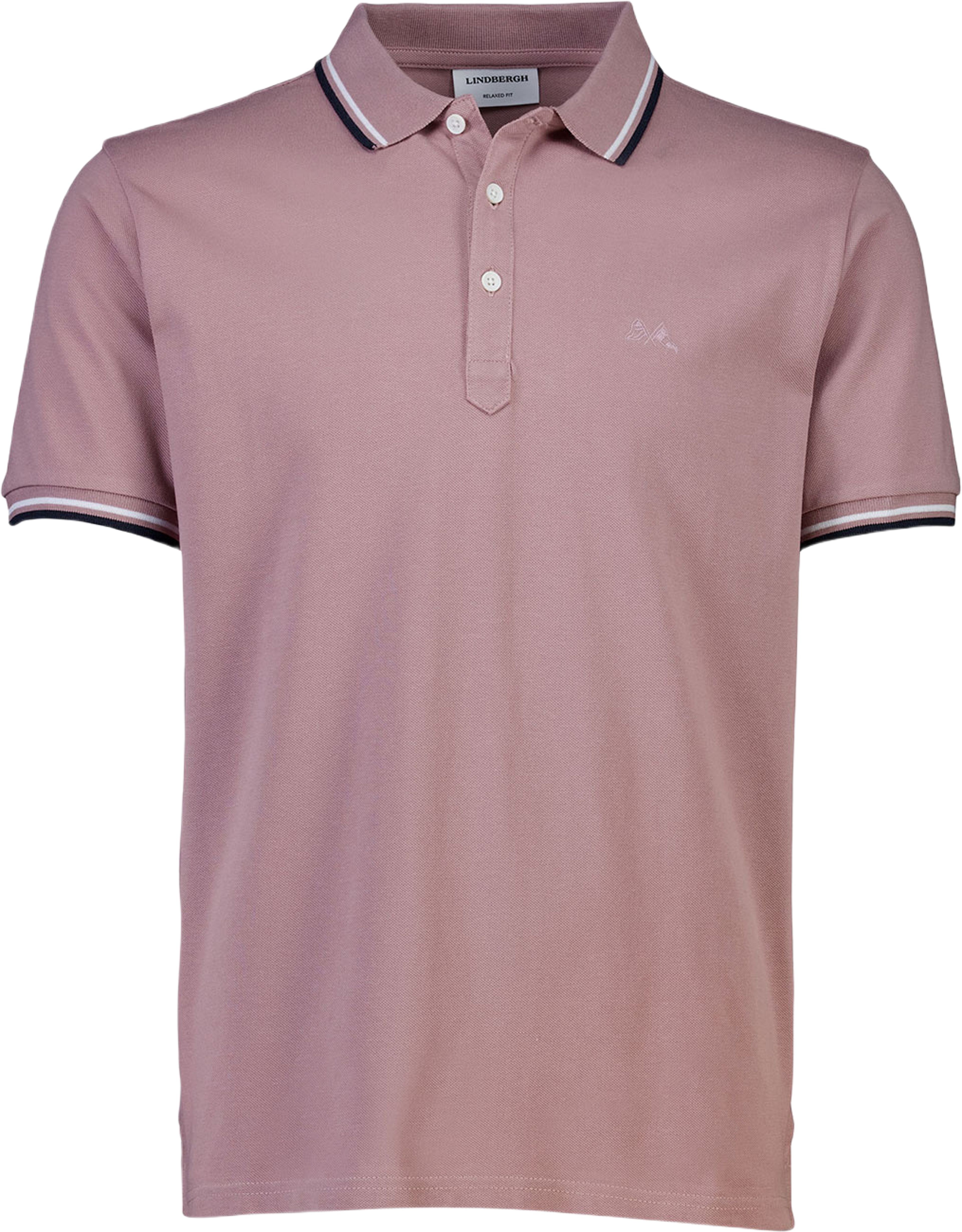 Polo shirt w. contrast piping