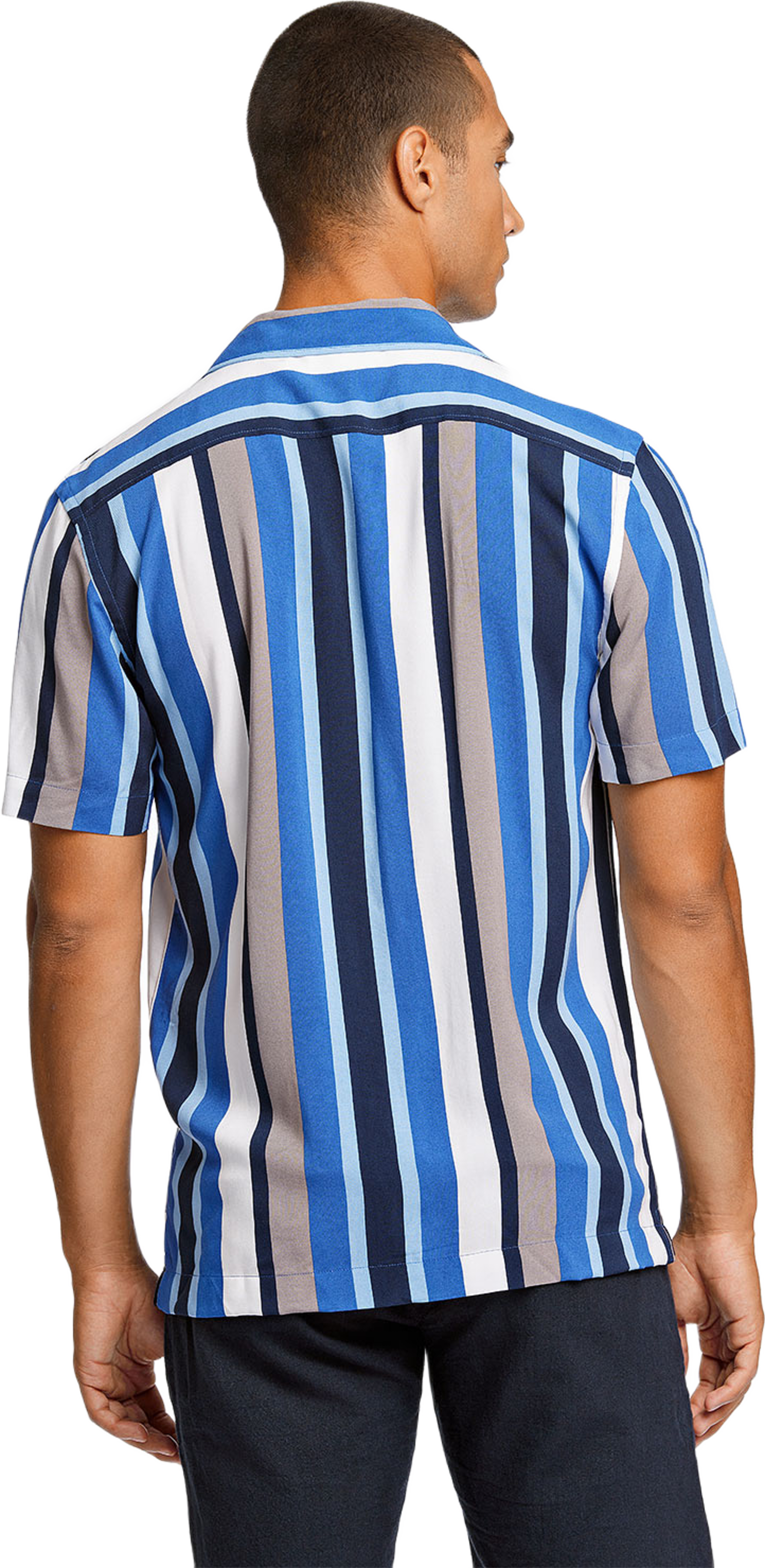 Bold Stripe Viscose Shirt S/S
