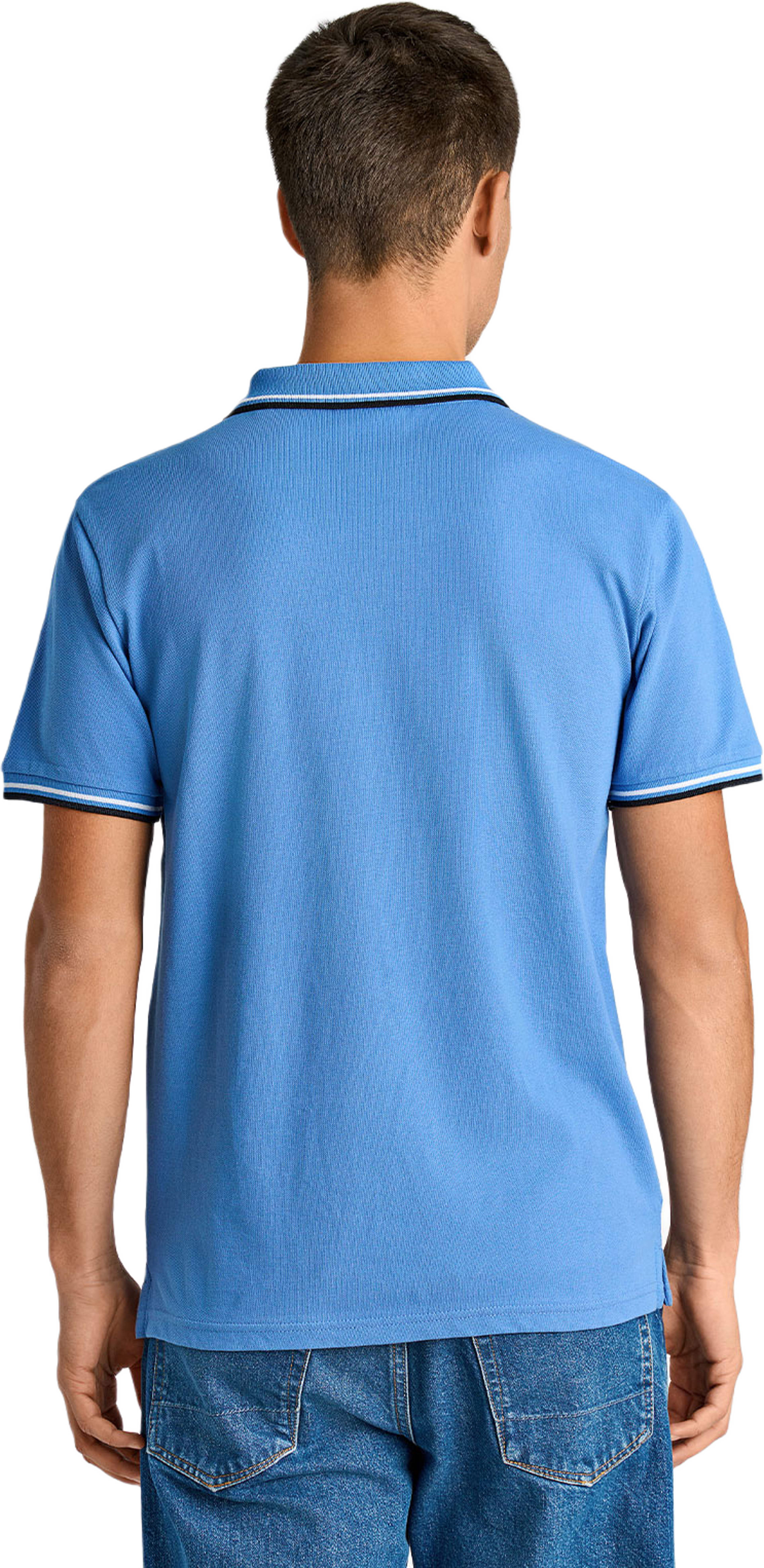 Polo shirt w. contrast piping