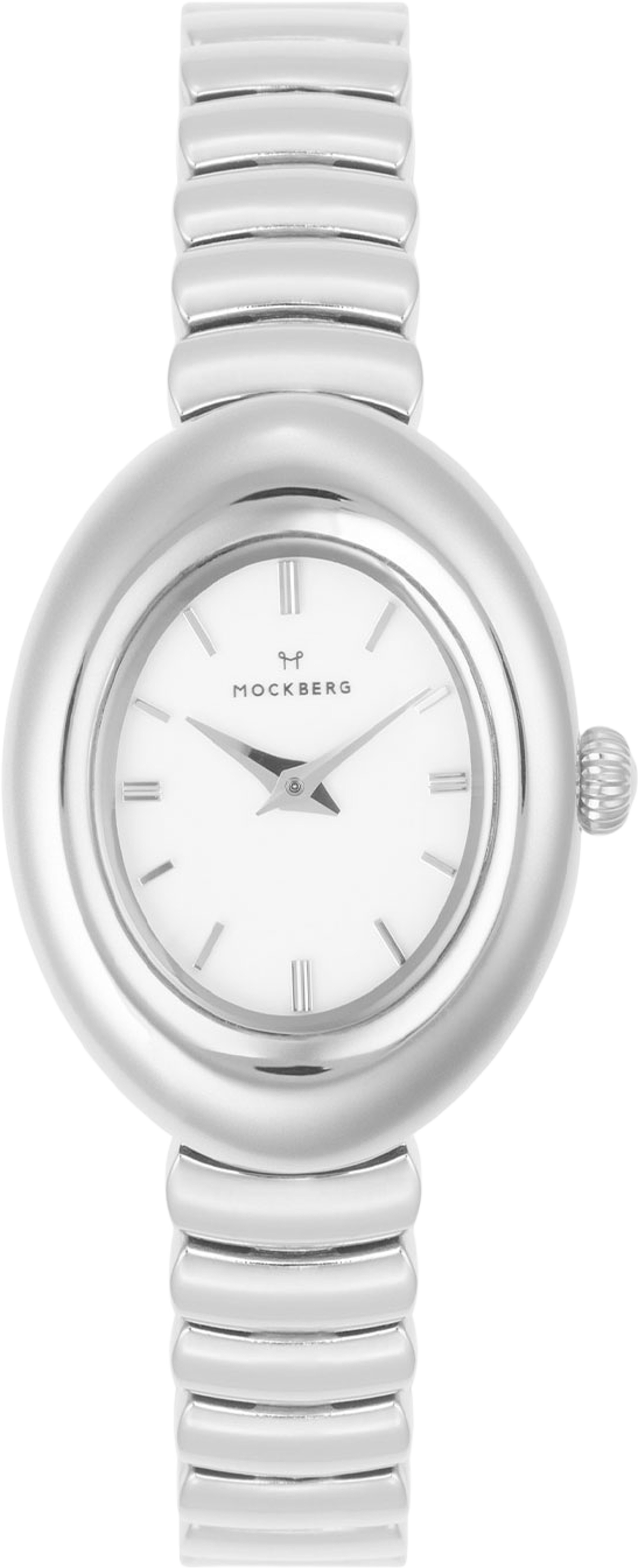 Belle Oval Steel Watch, från Mockberg, i färgen Silver. Klicka för att öppna bilden i stort format