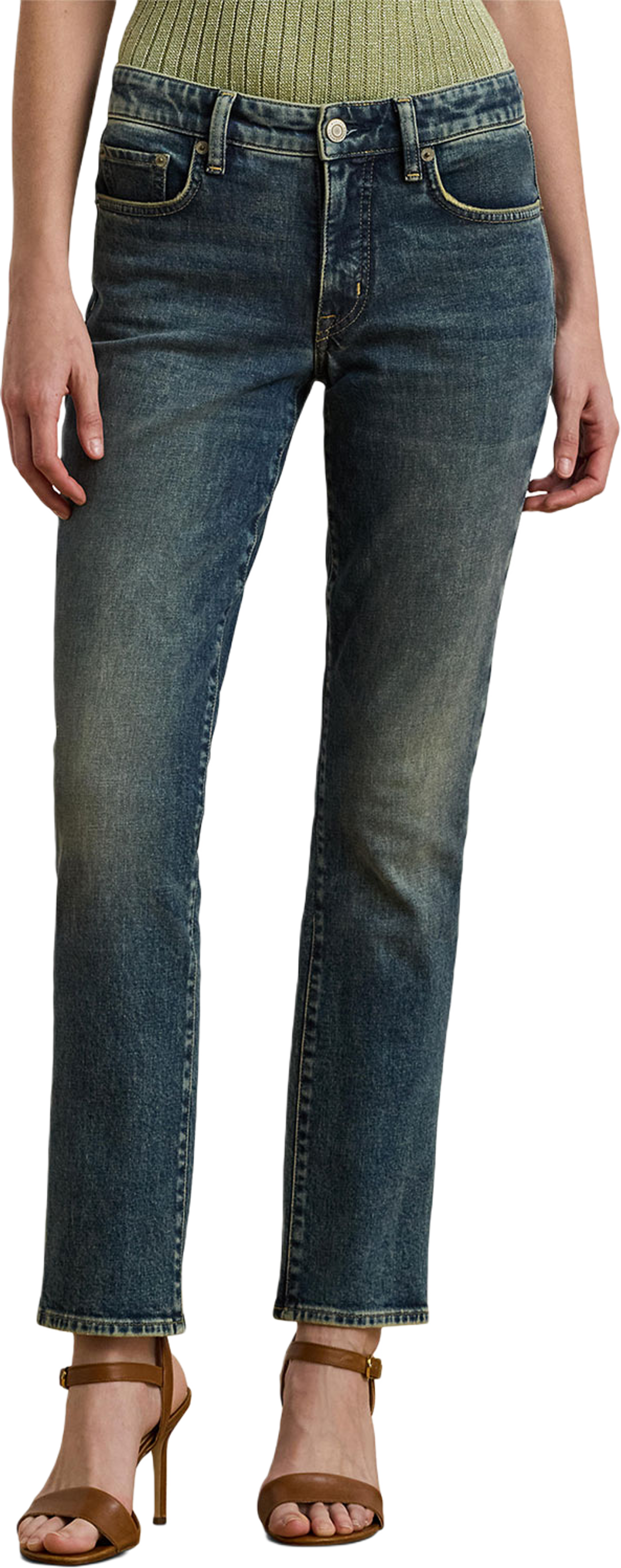 Mid-Rise Straight Ankle Jean