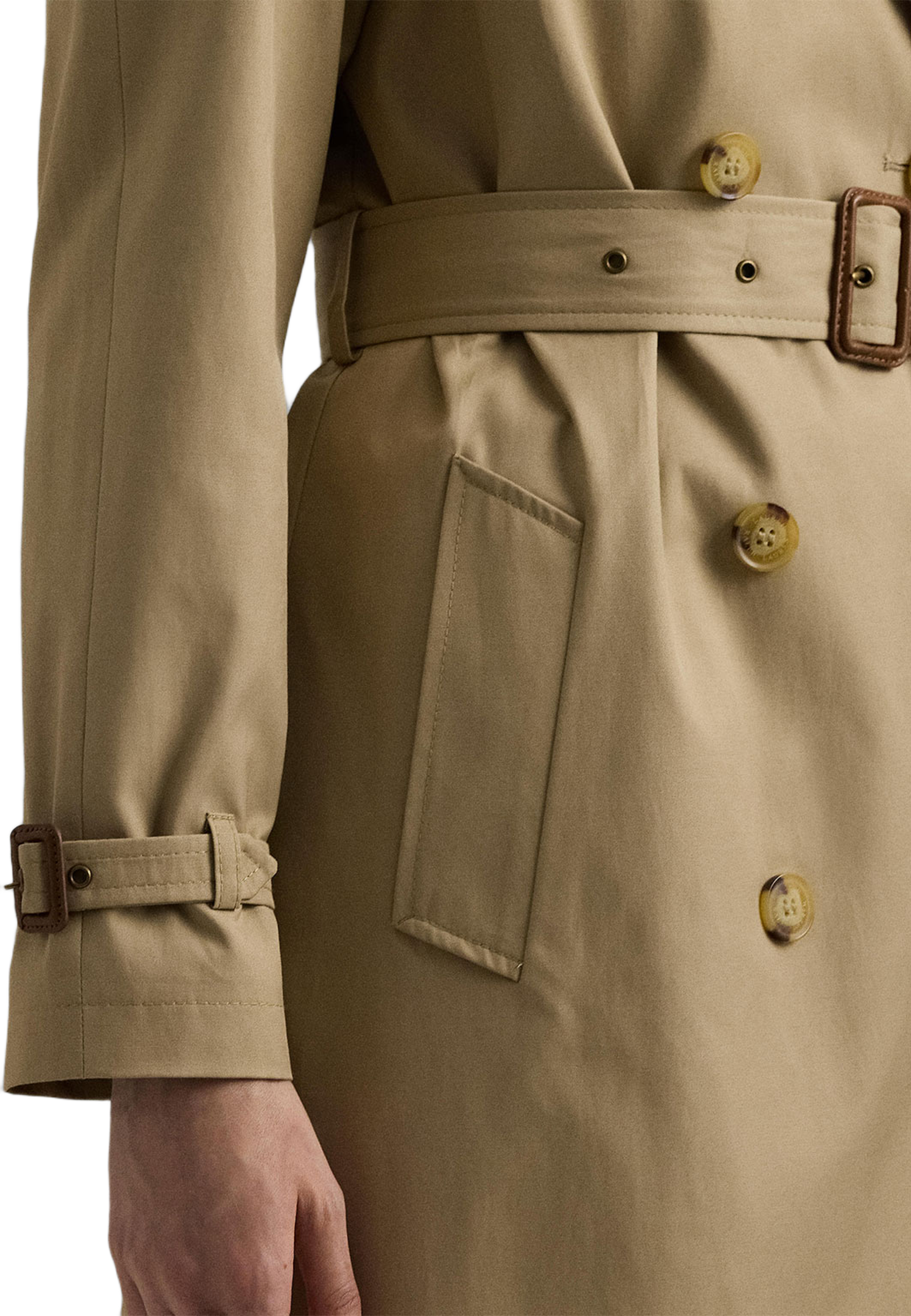 Double-Breasted Belted Trench Coat